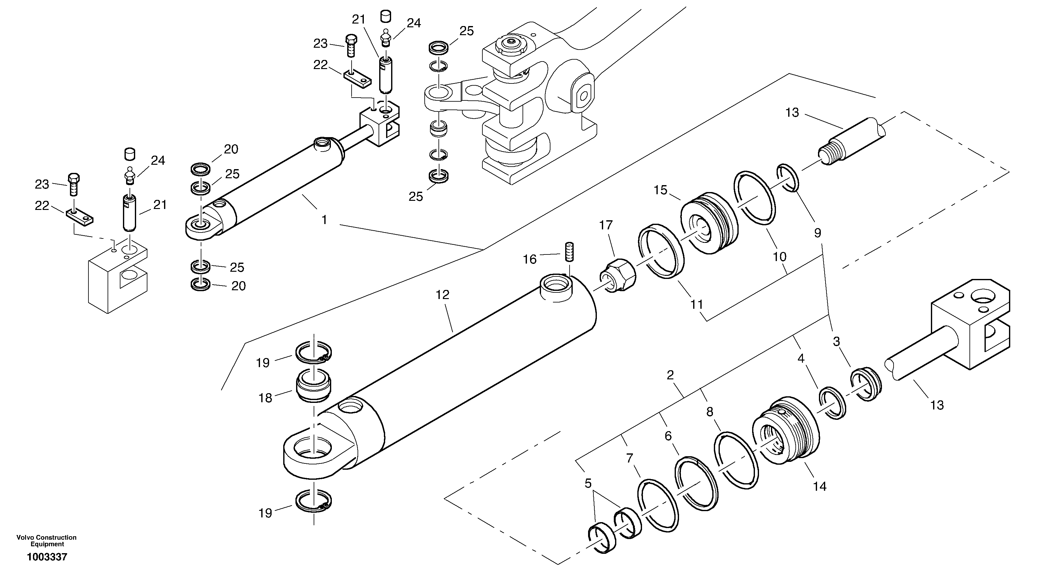 Steering cylinder — volvo parts diagram