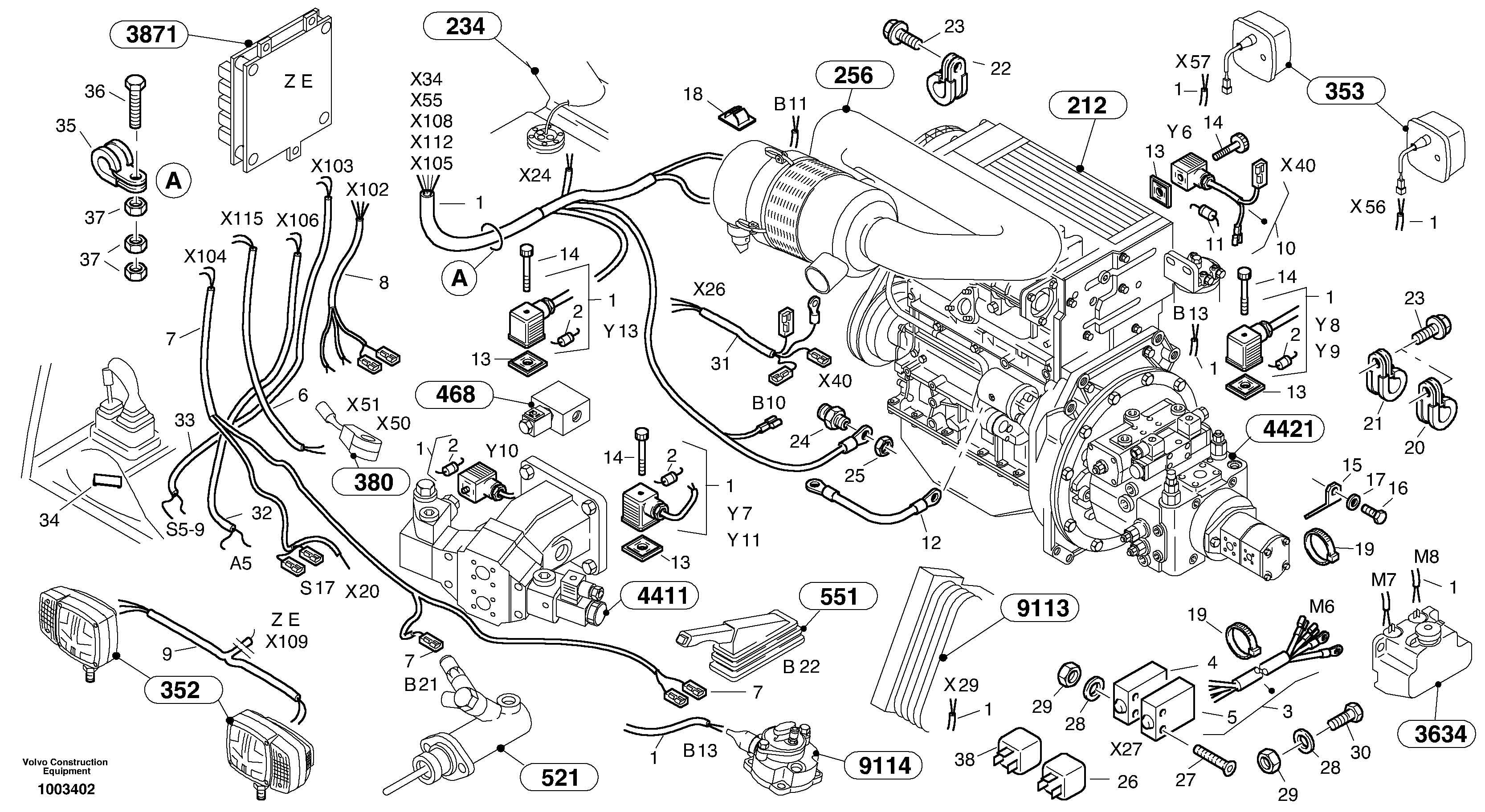 Electric installation — volvo parts diagram