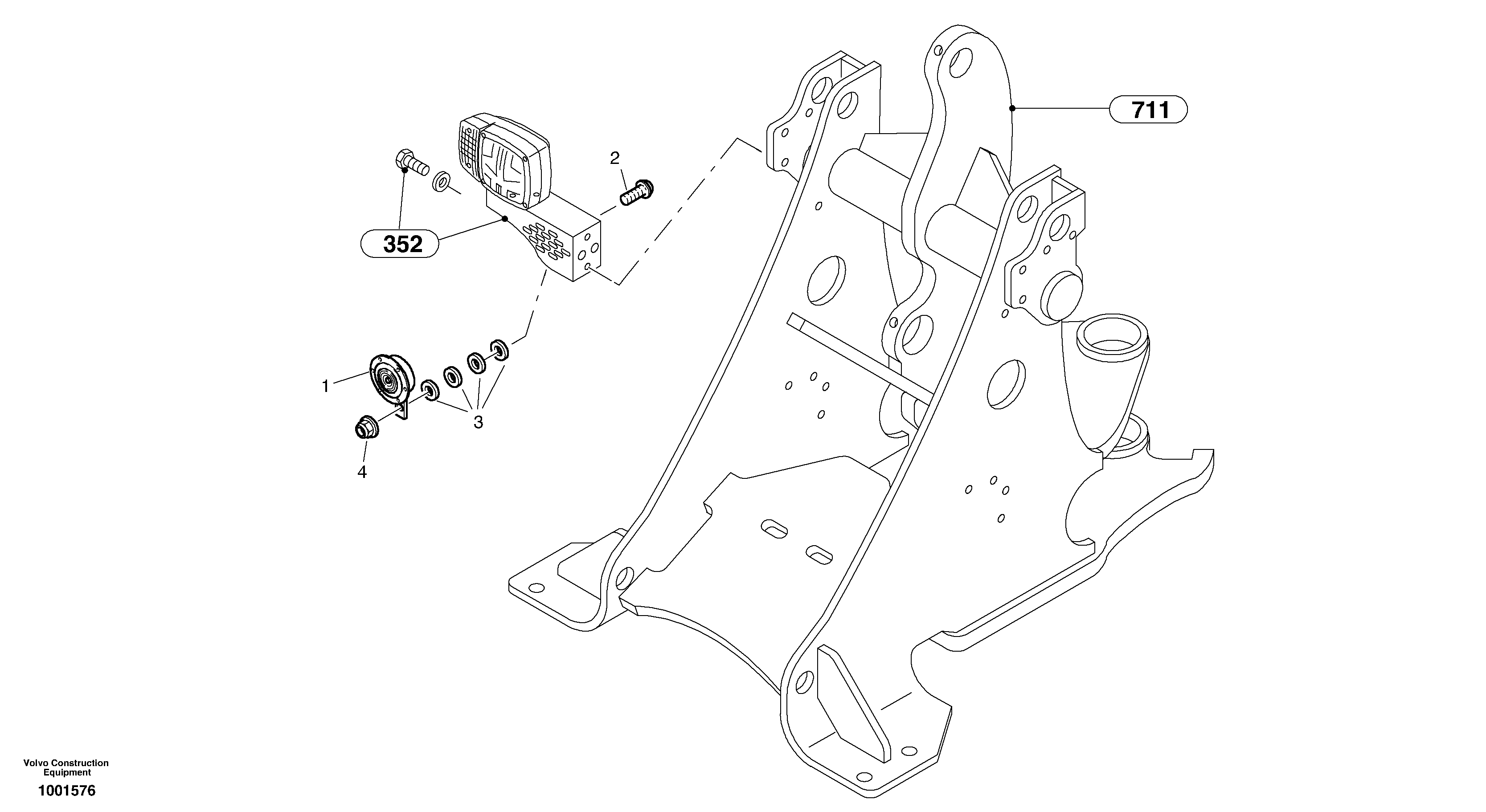 Signal horn — volvo parts diagram