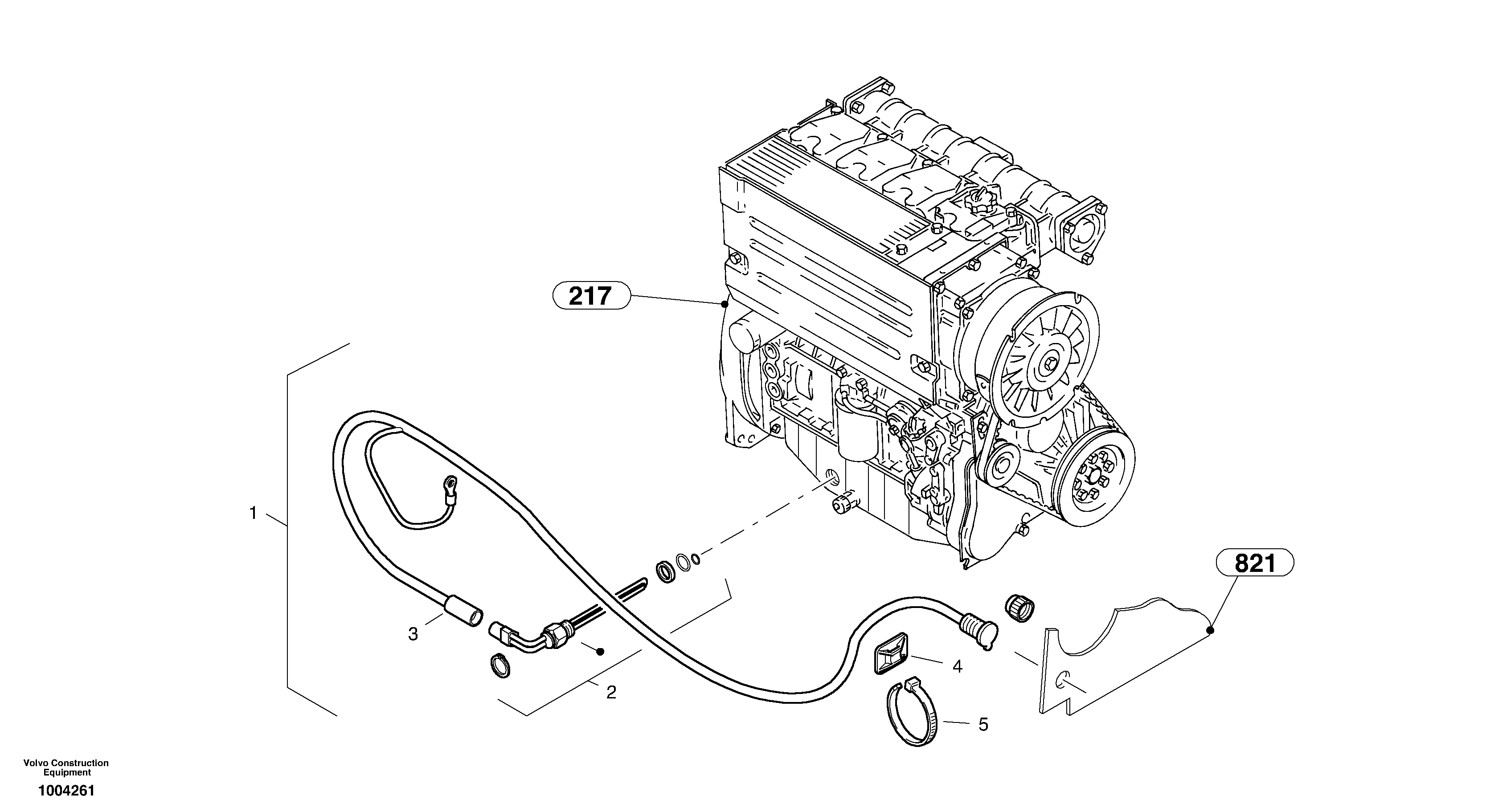 Engine oil preheating — volvo parts diagram
