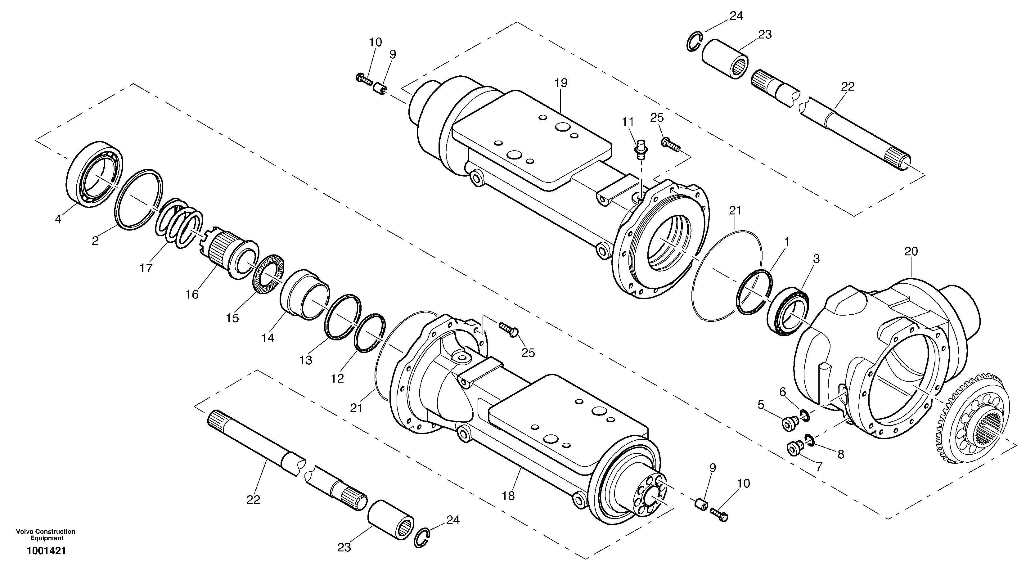 Housing - front axle — volvo parts diagram