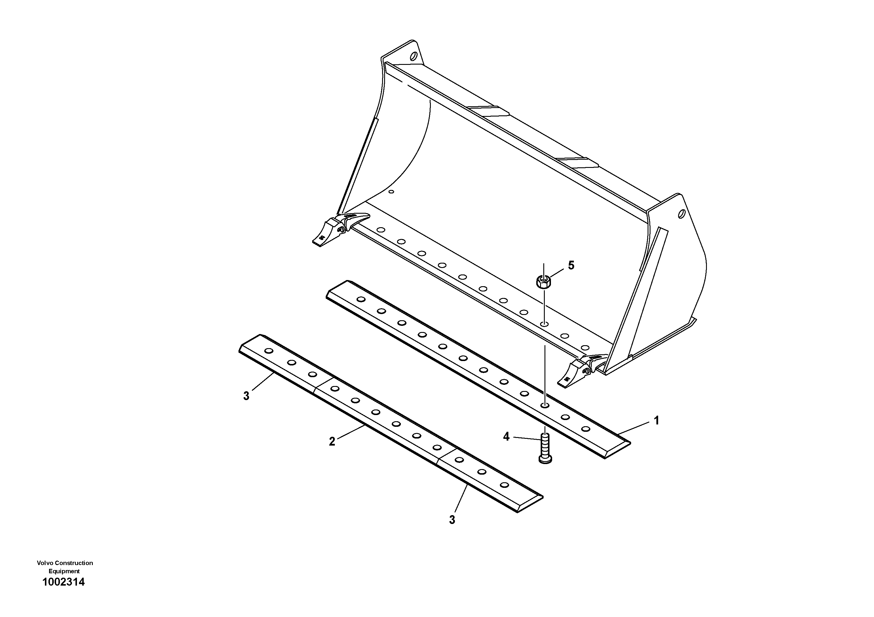 Bolt-on cutting edge — volvo parts diagram