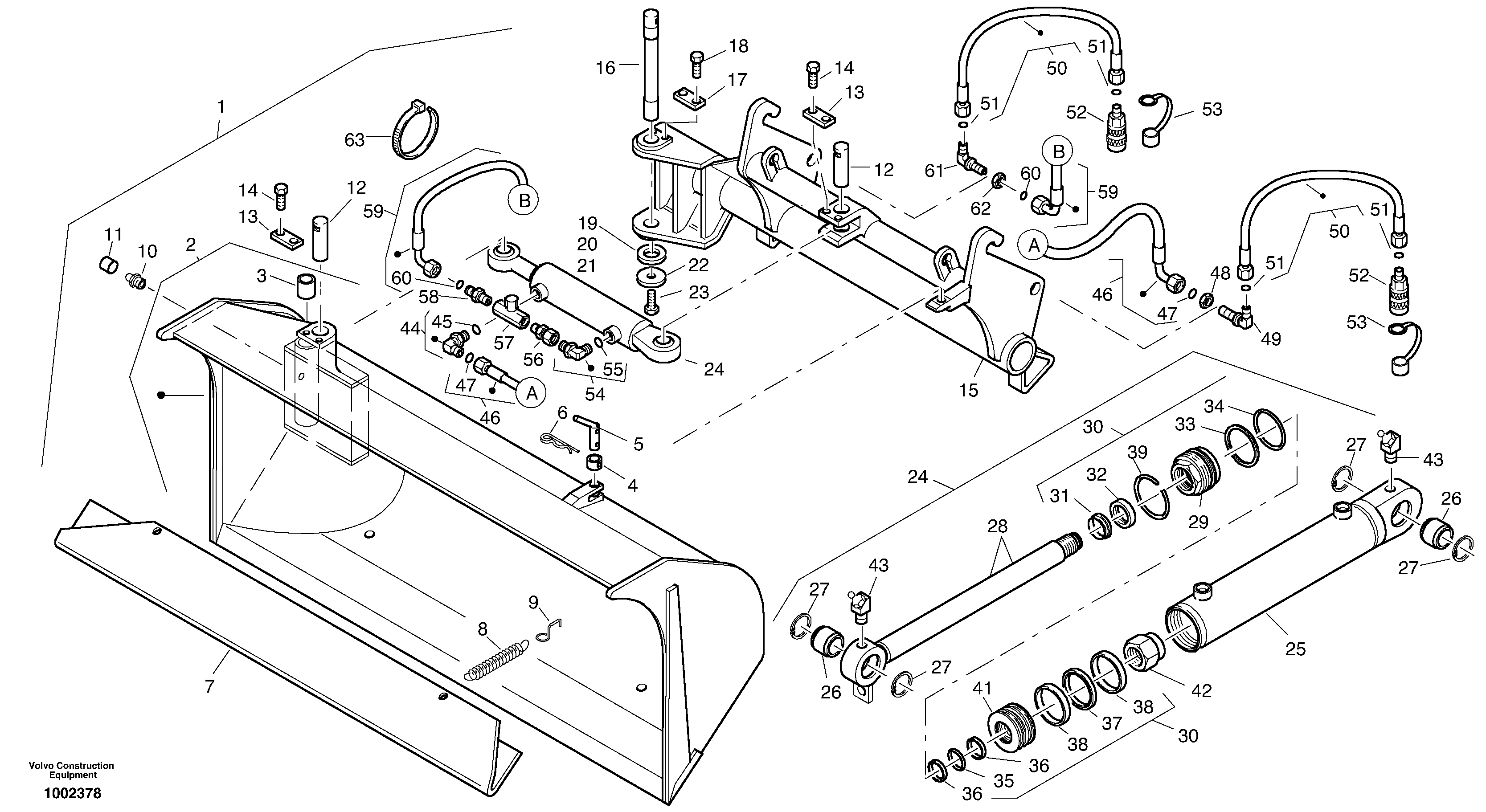 Side tip bucket — volvo parts diagram