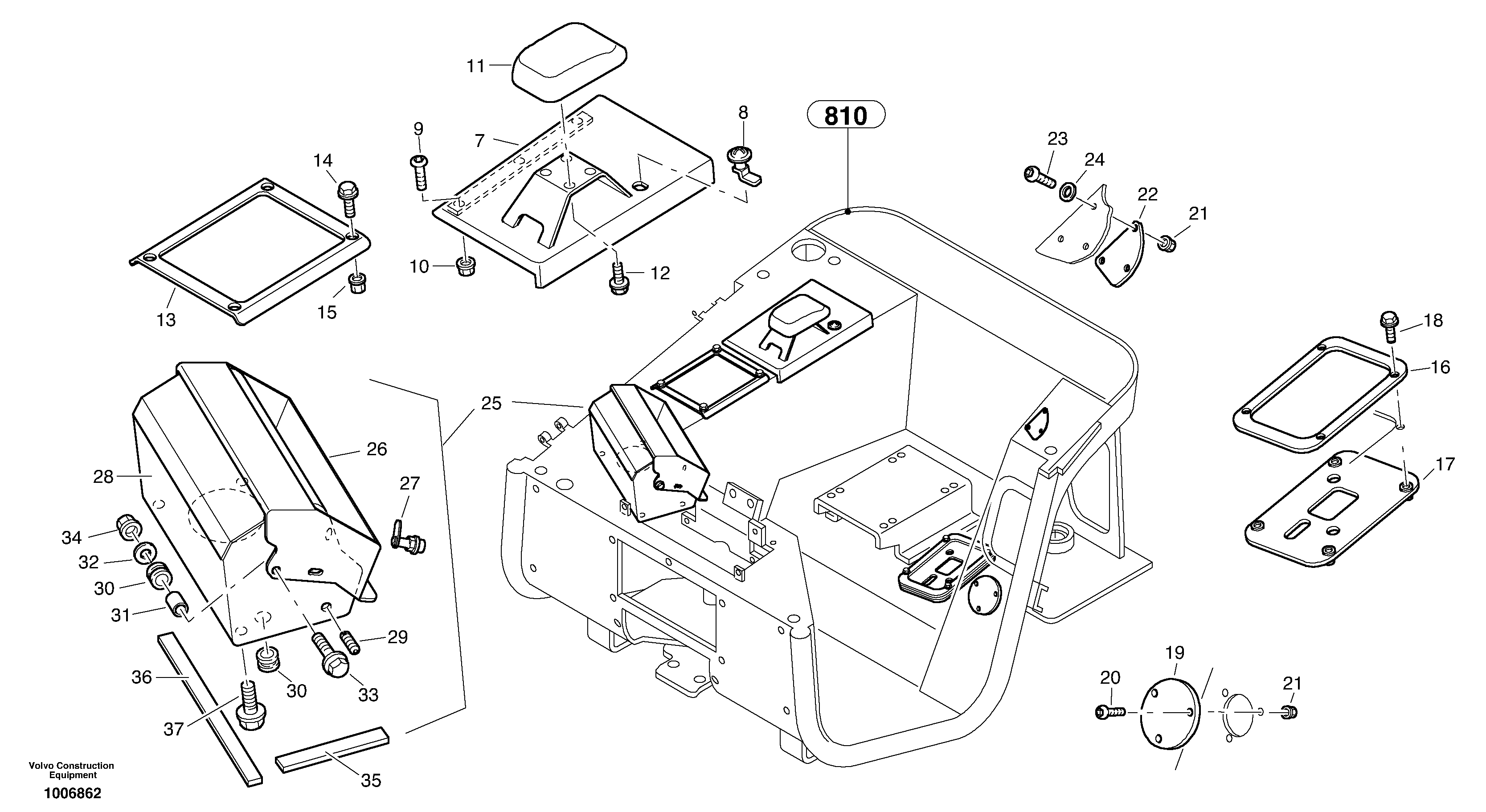 Interior equipment - Canopy — volvo parts diagram