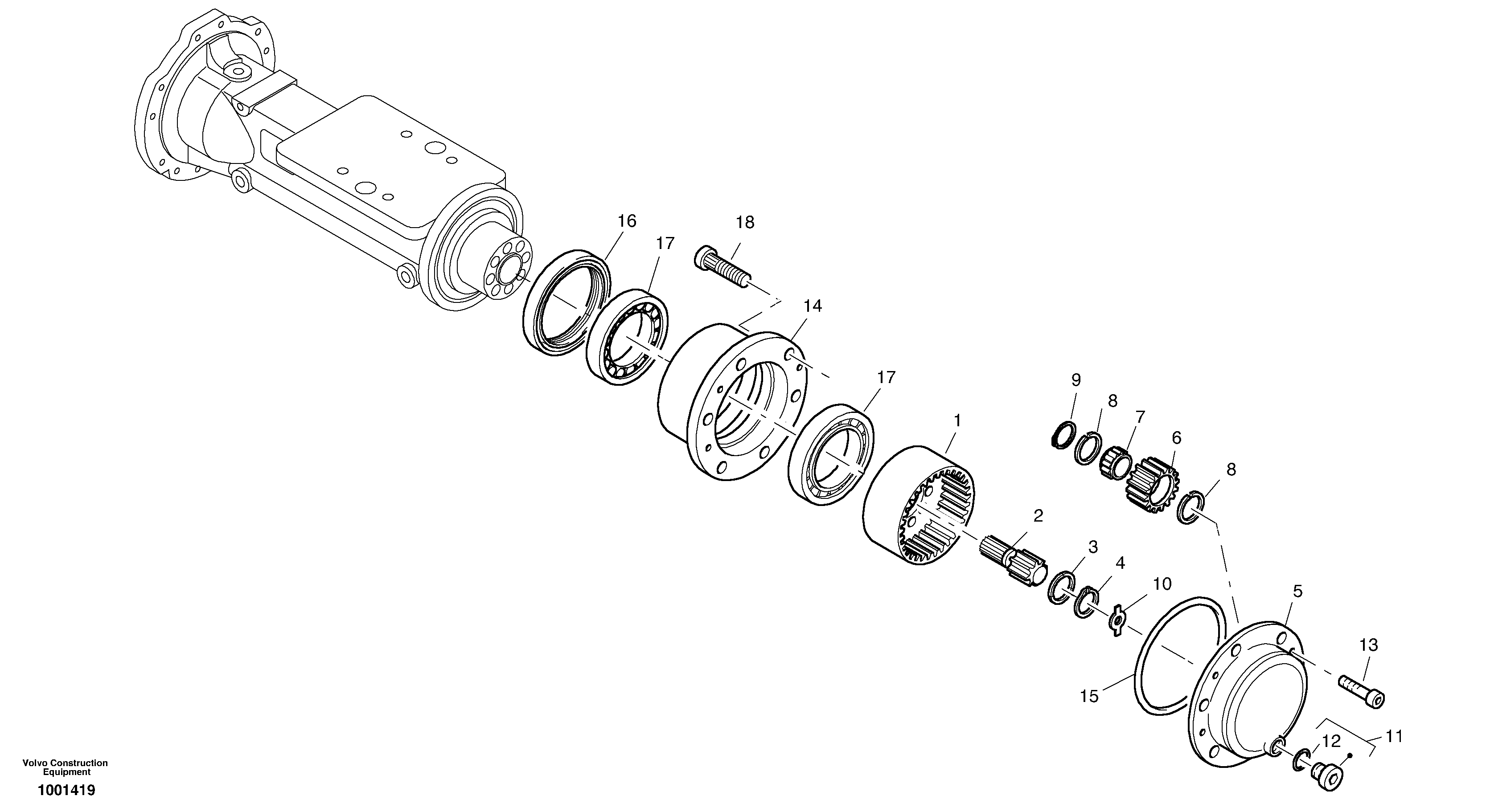 Final drivel-rear axle — volvo parts diagram