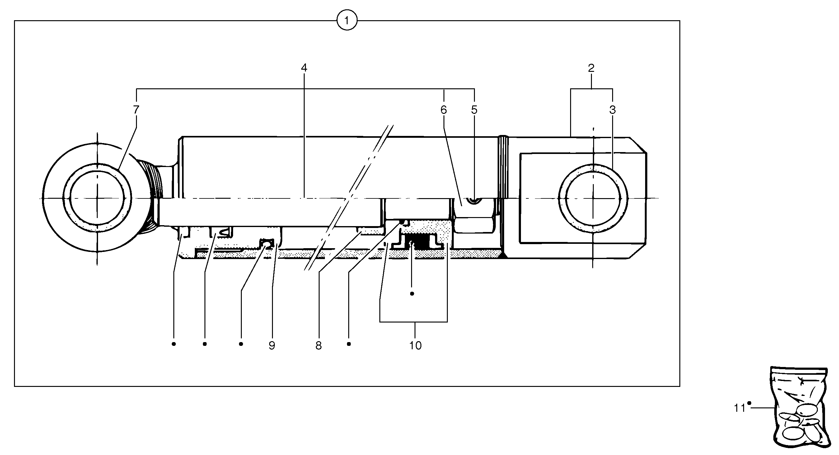 Telescopic arm cylinder — volvo parts diagram