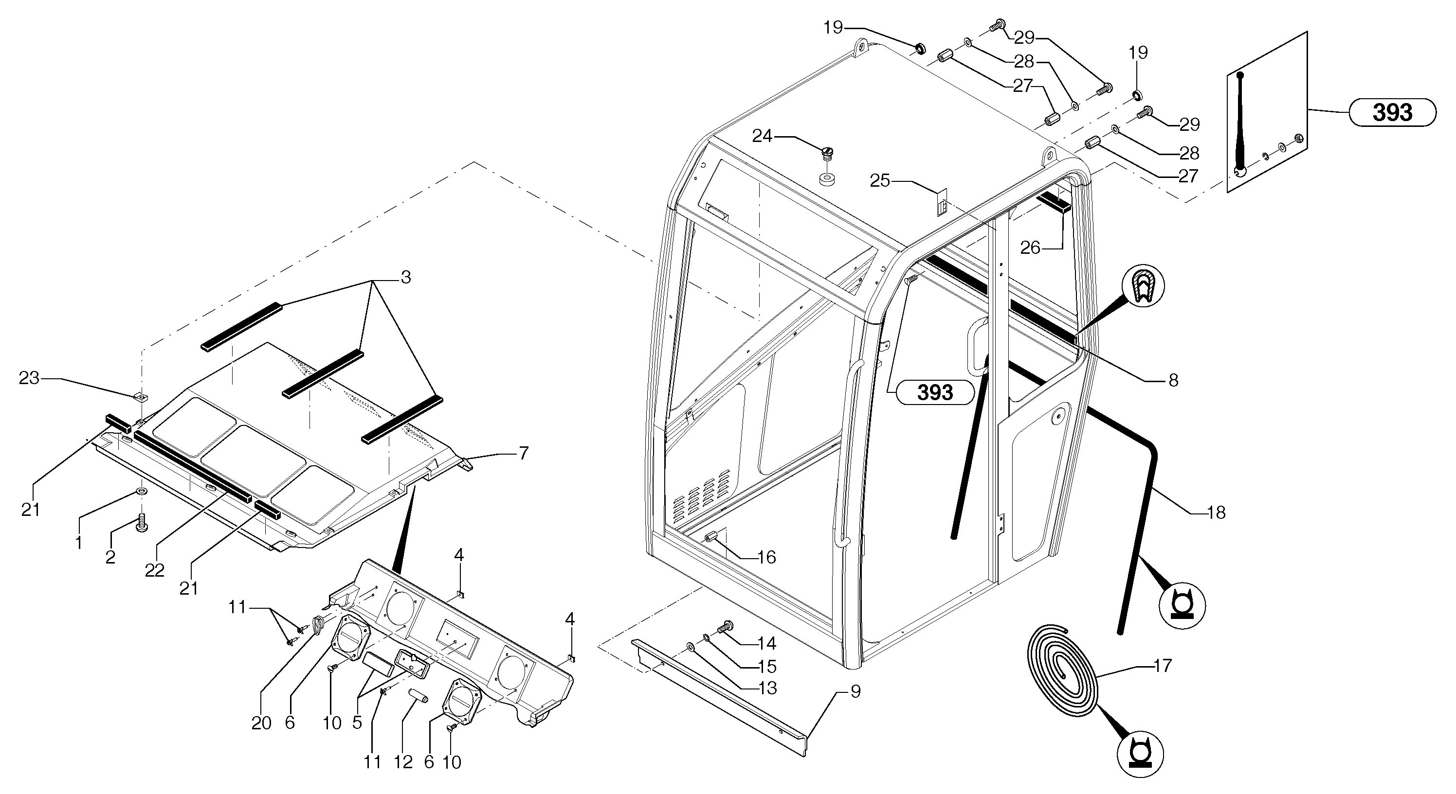 Cab : accessories CAB 20/01/001 - — volvo parts diagram
