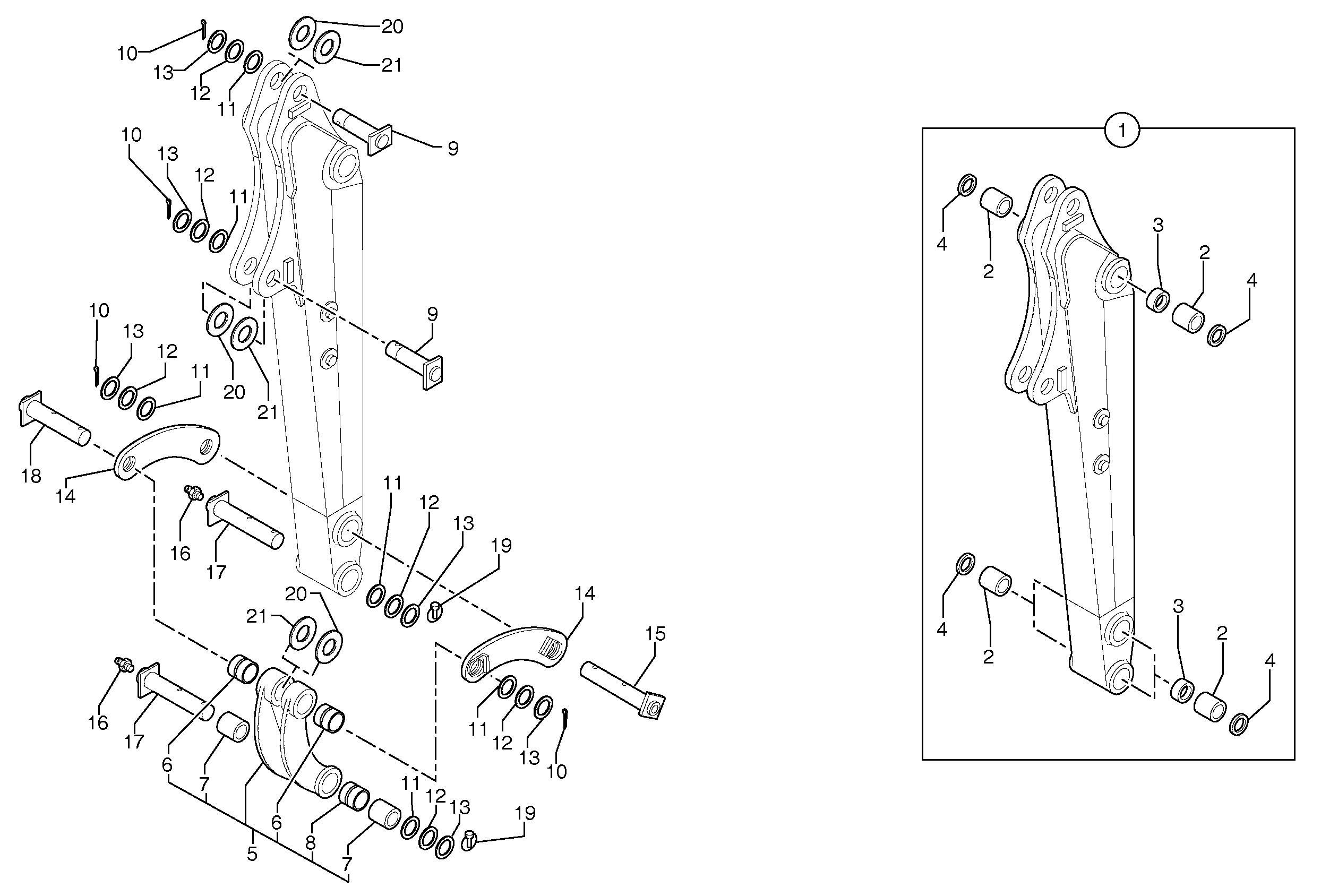 Dipper arm — volvo parts diagram