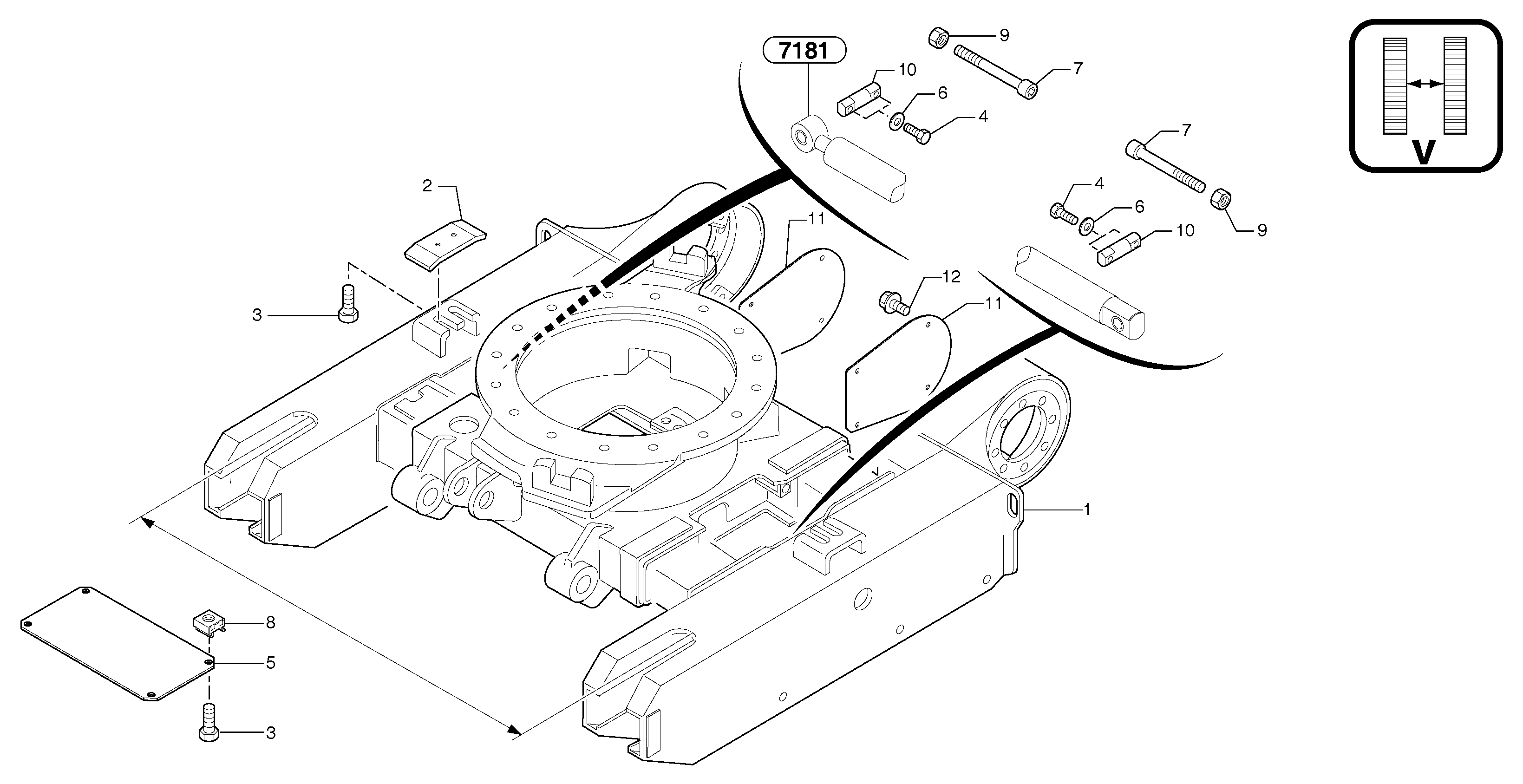 Lower frame / variable track — volvo parts diagram