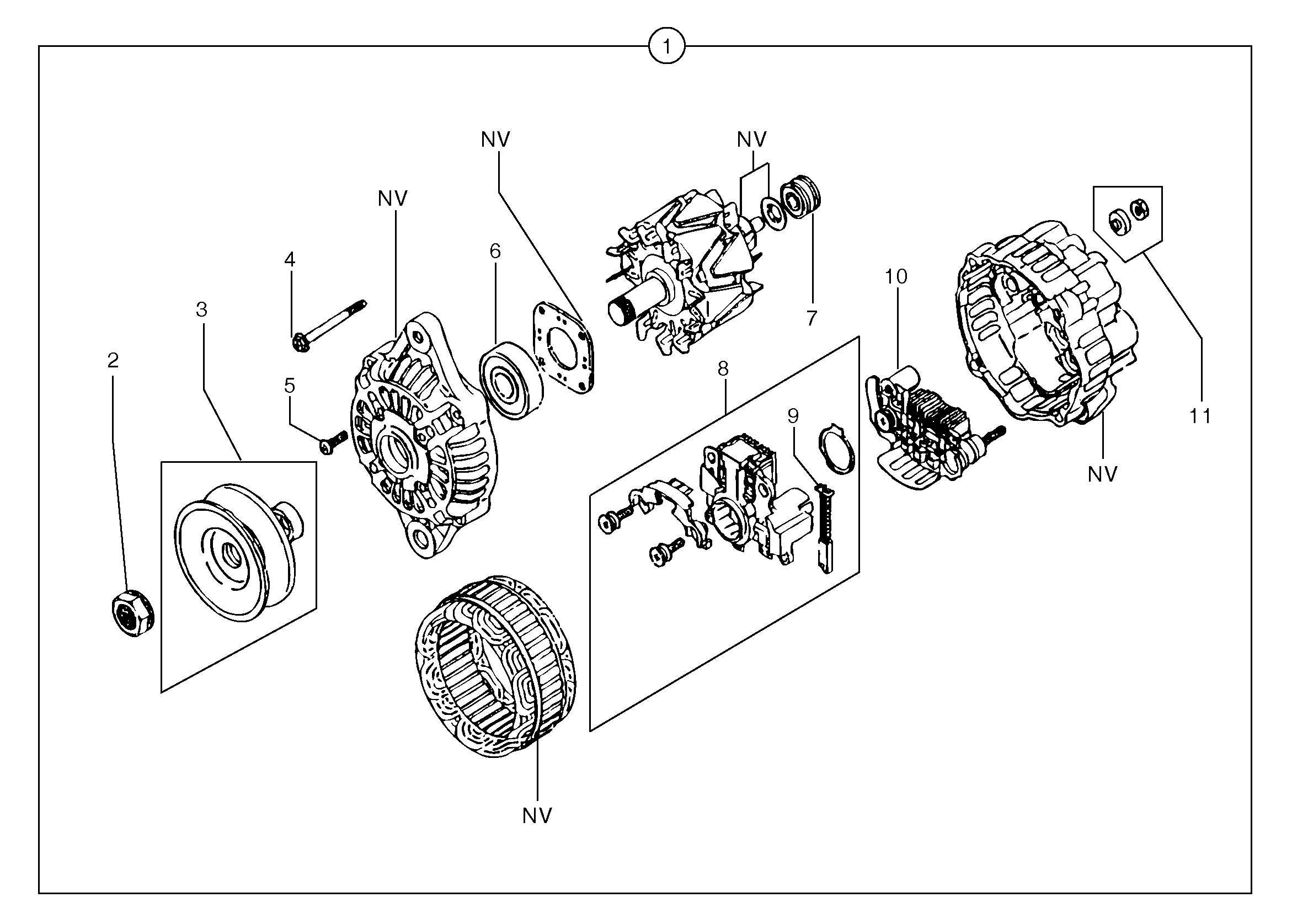 Alternator 12 V - 40 A — volvo parts diagram