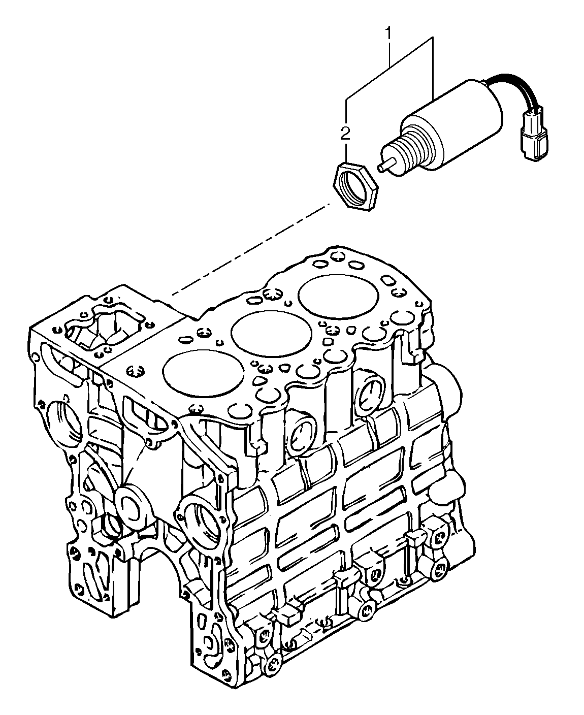 Engine stop electromagnet — volvo parts diagram