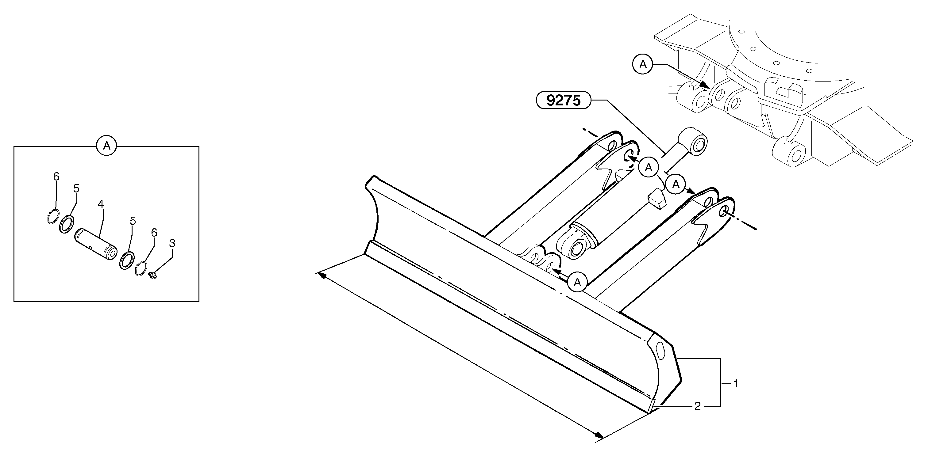 Dozer blade — volvo parts diagram