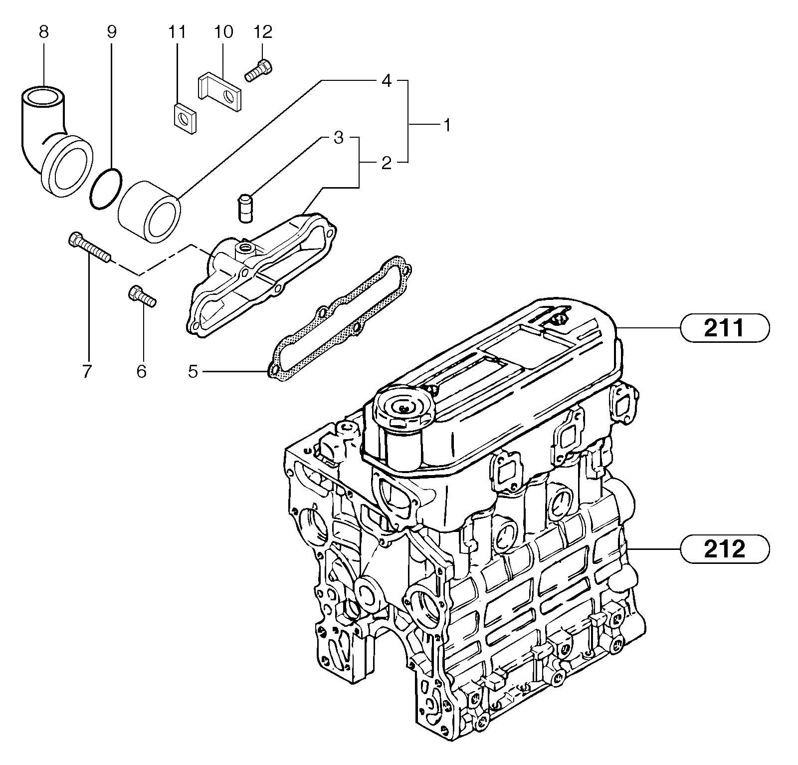 Intake manifold L3E-W264ESA — volvo parts diagram