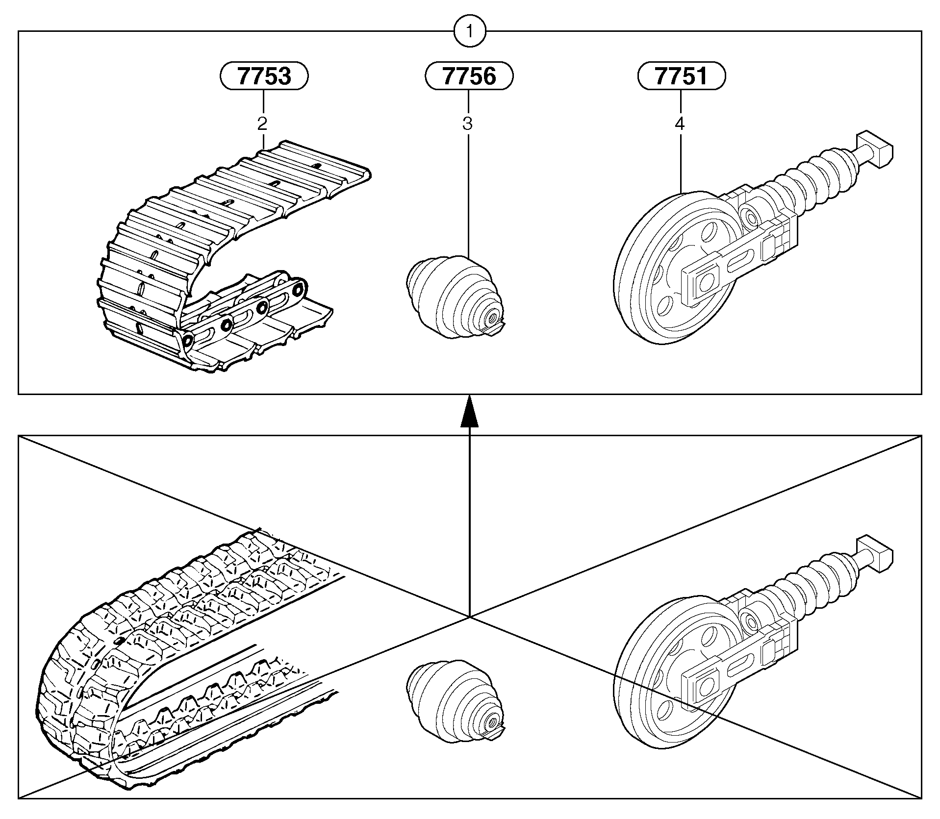 Steel track kit — volvo parts diagram
