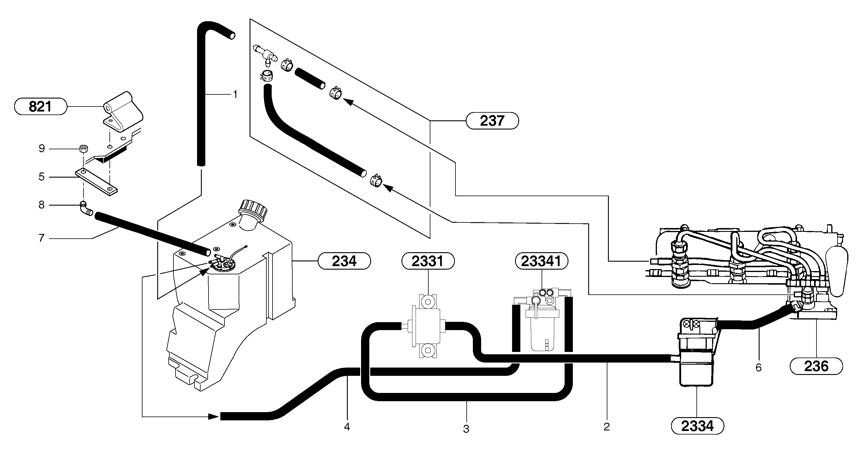 Fuel circuit — volvo parts diagram