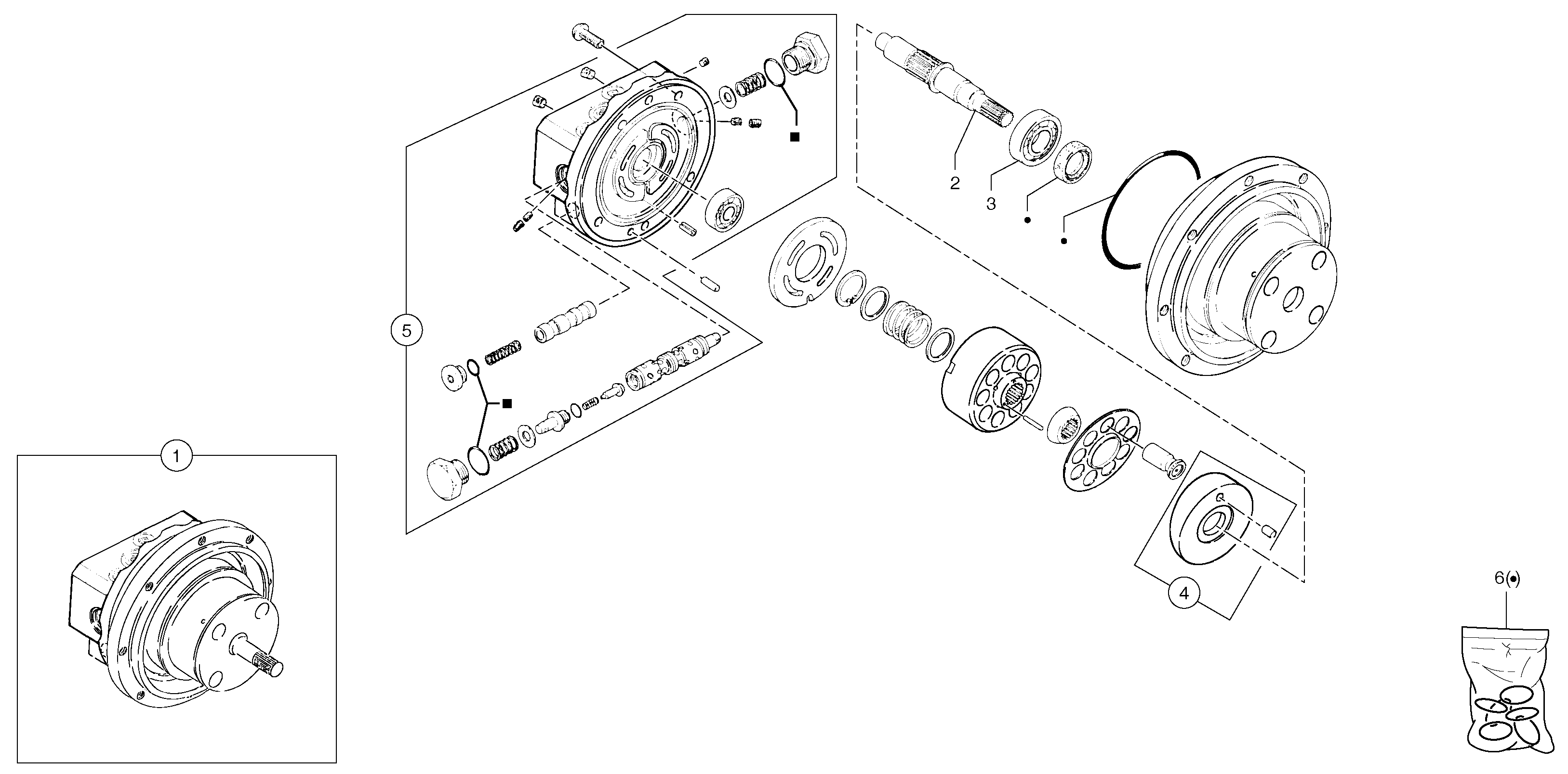 Hydraulic travelling motor — volvo parts diagram