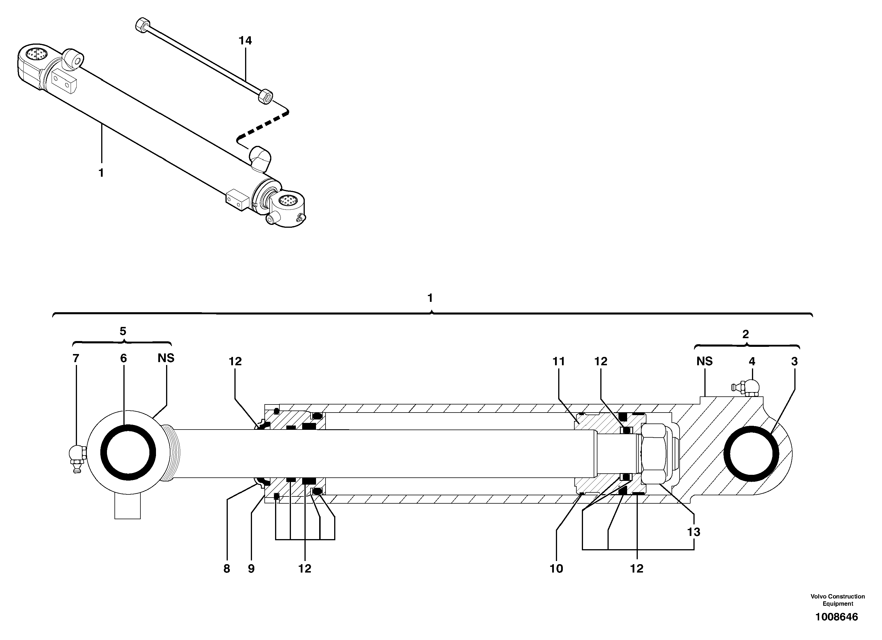Boom cylinder — volvo parts diagram
