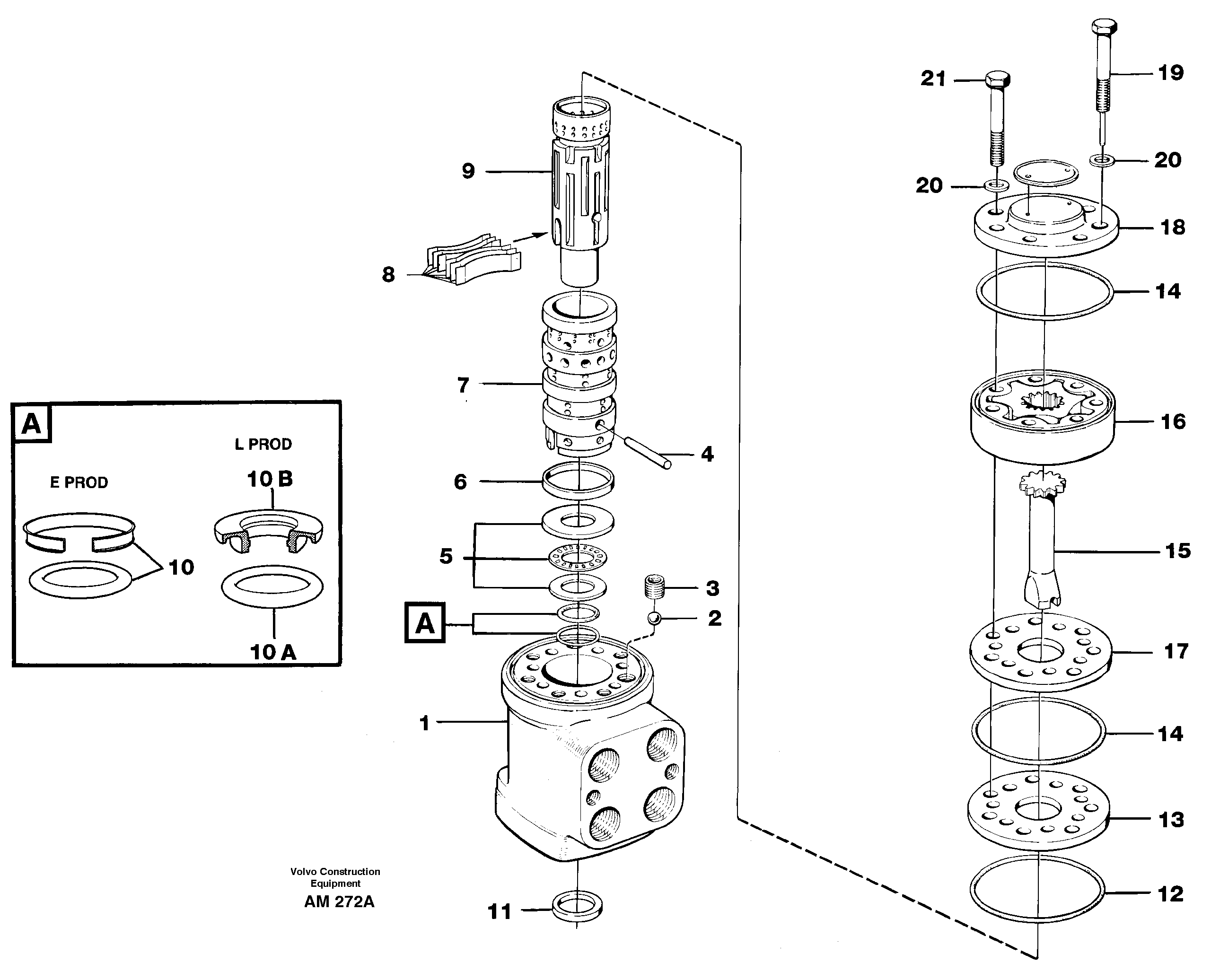 Steering unit — volvo parts diagram