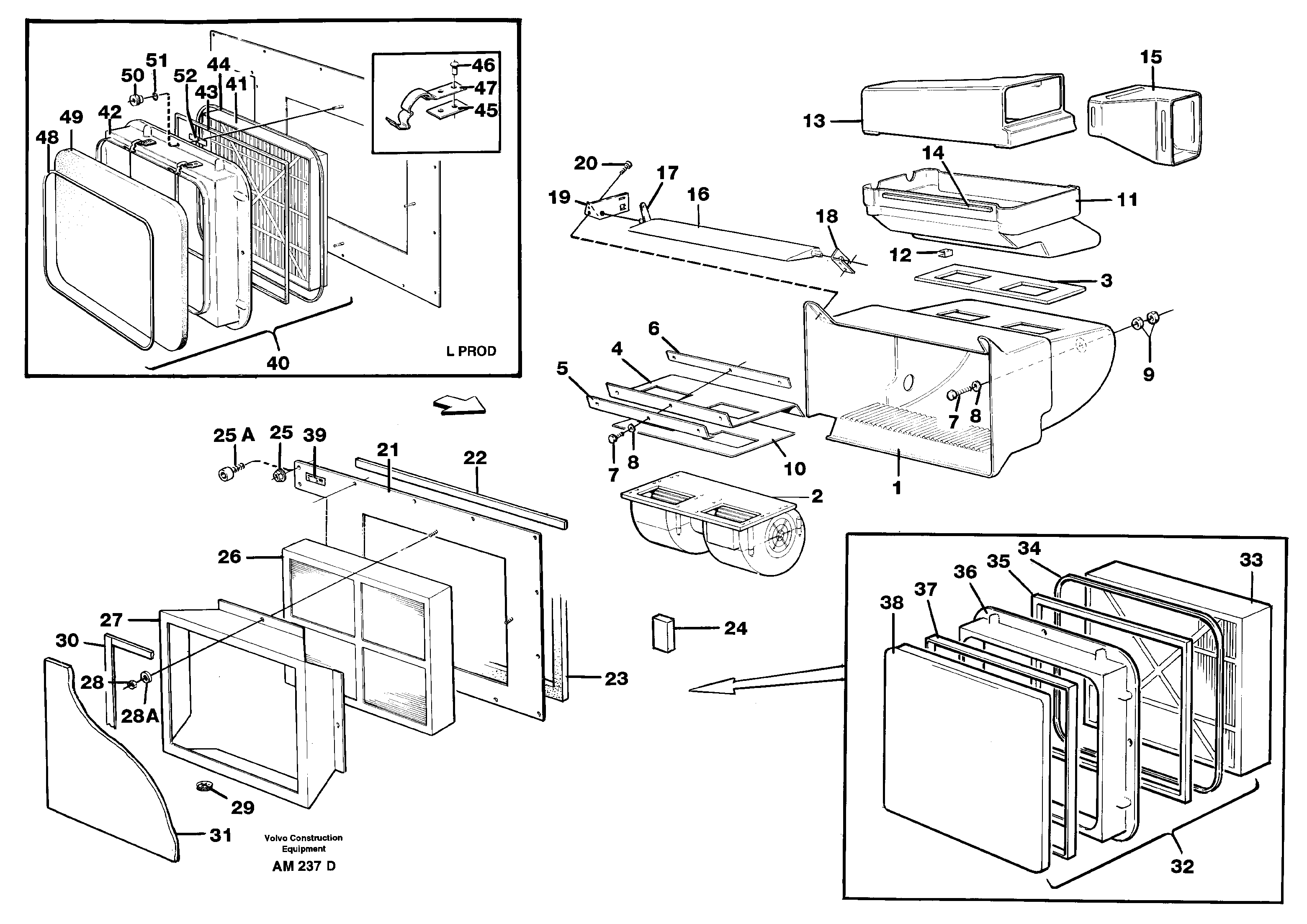 Air filter — volvo parts diagram