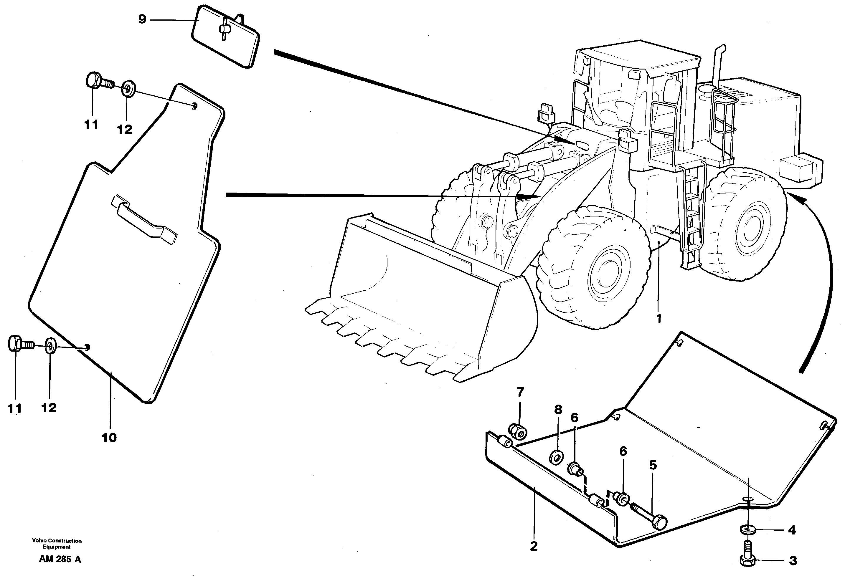 Protecting plate — volvo parts diagram