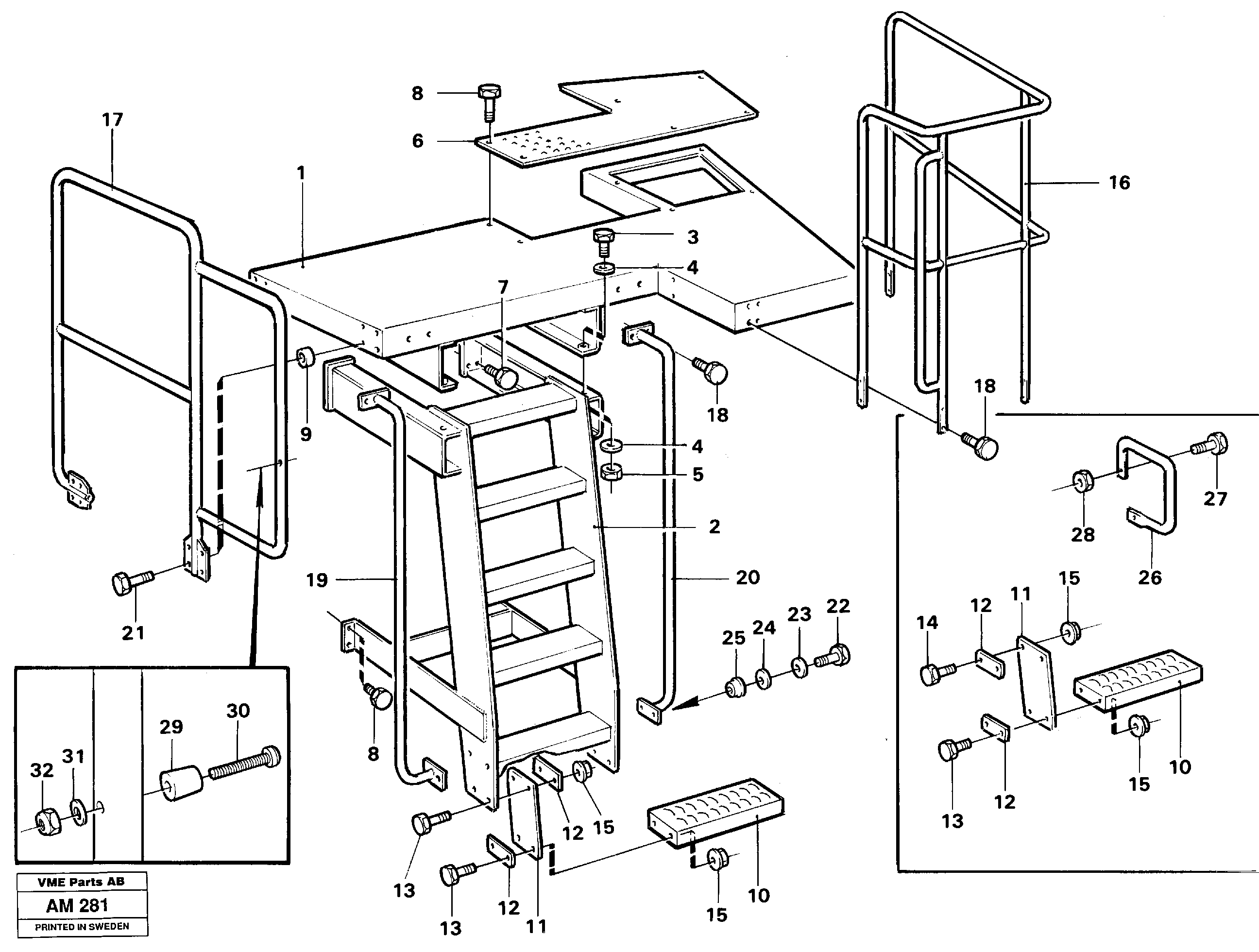 Foot step  SER NO - 60107 — volvo parts diagram