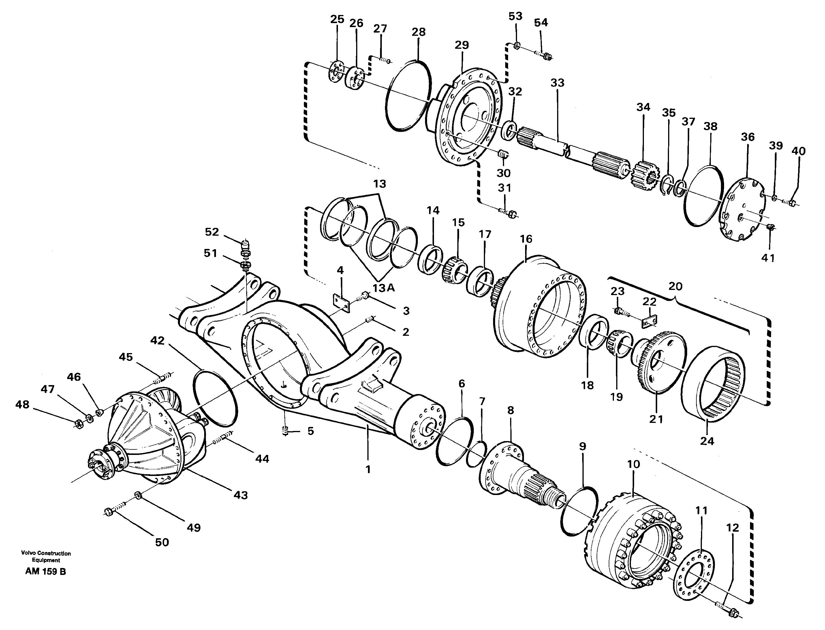 Axle, rear — volvo parts diagram
