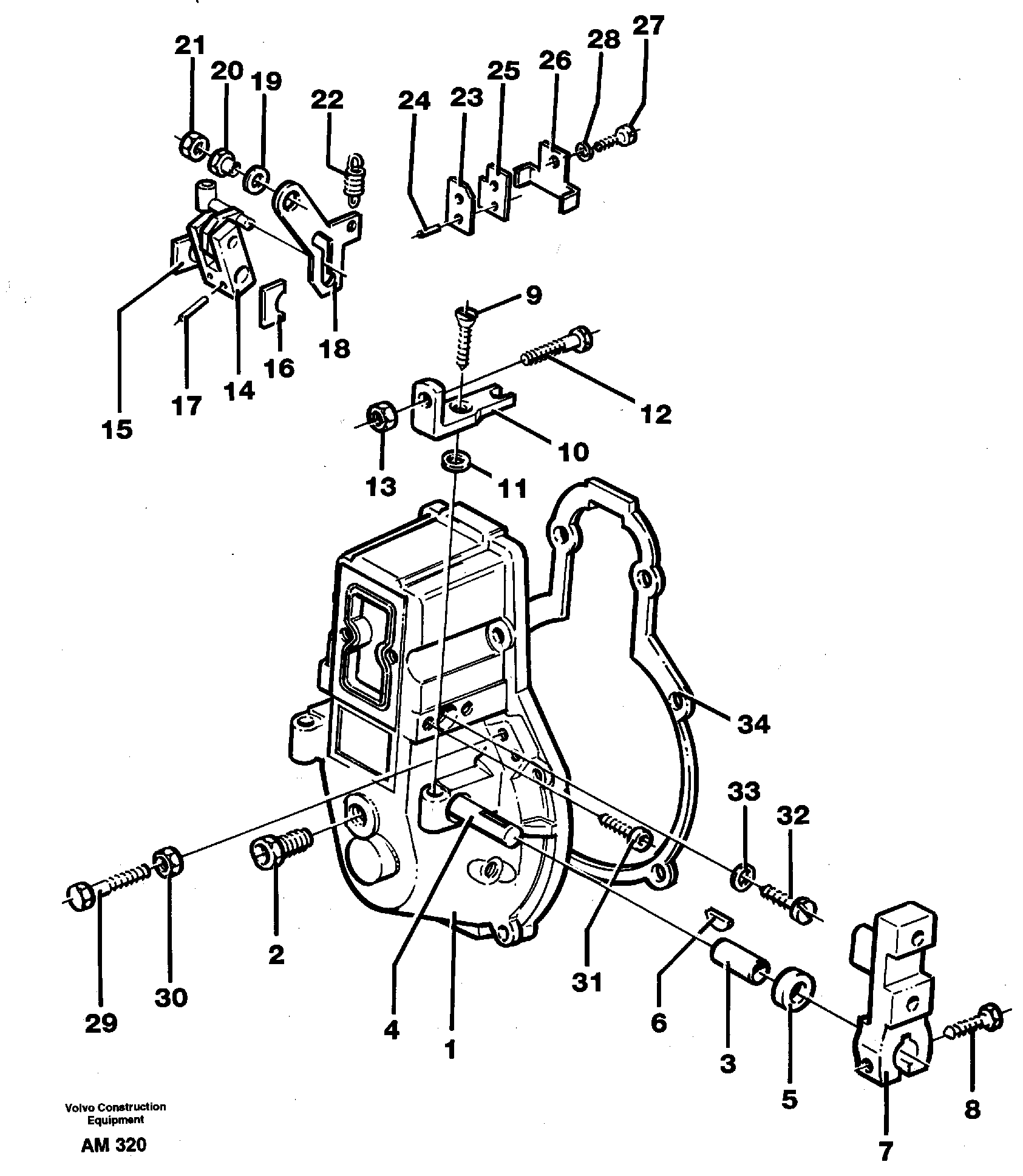 Regulator cover — volvo parts diagram