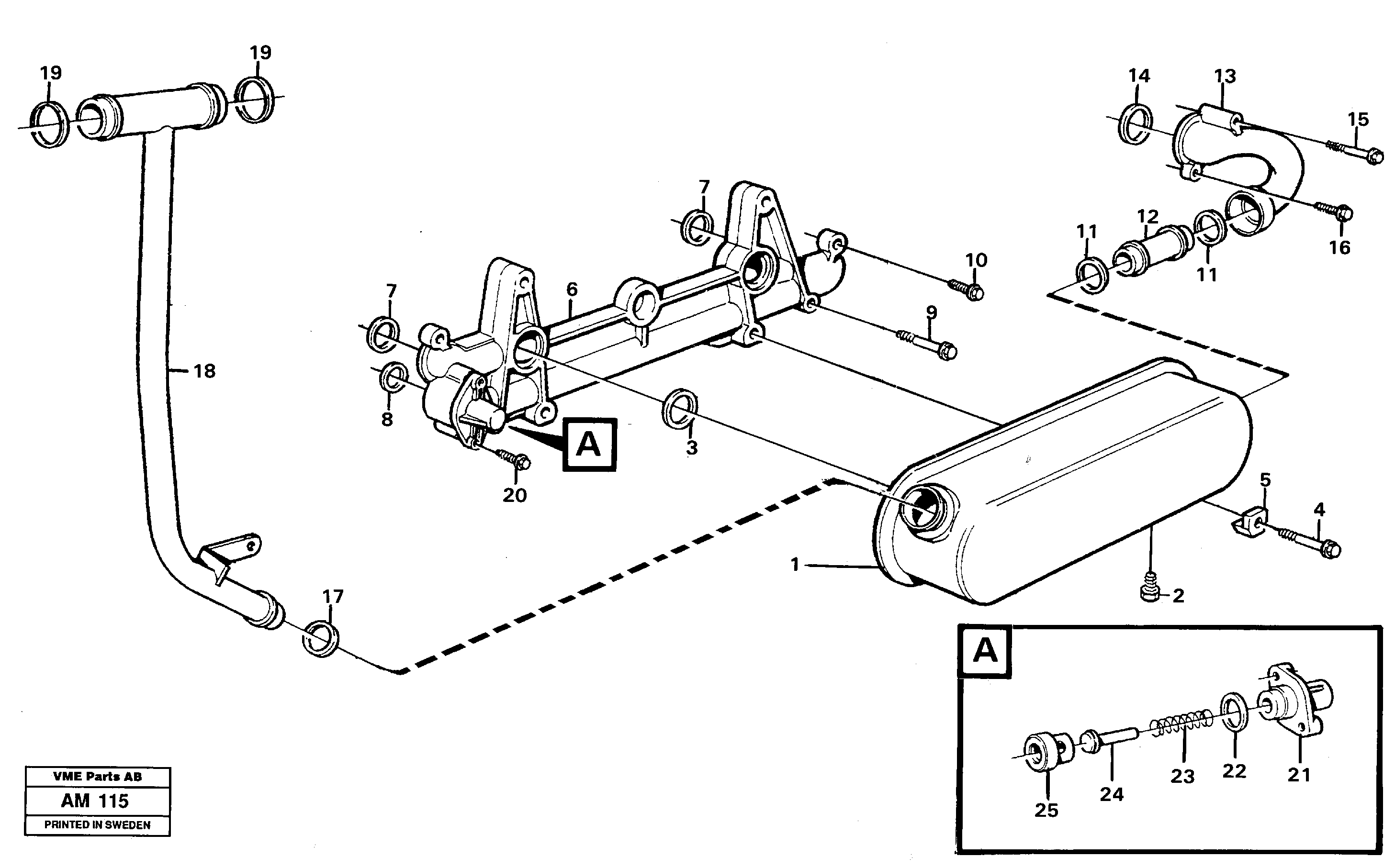 Oil cooler — volvo parts diagram