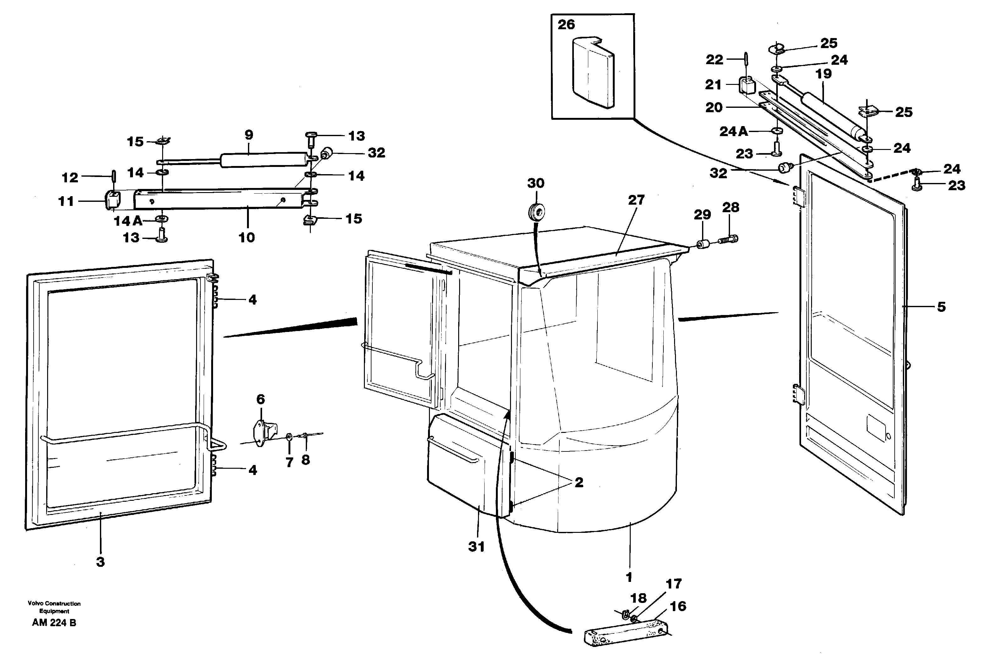 Cab body — volvo parts diagram