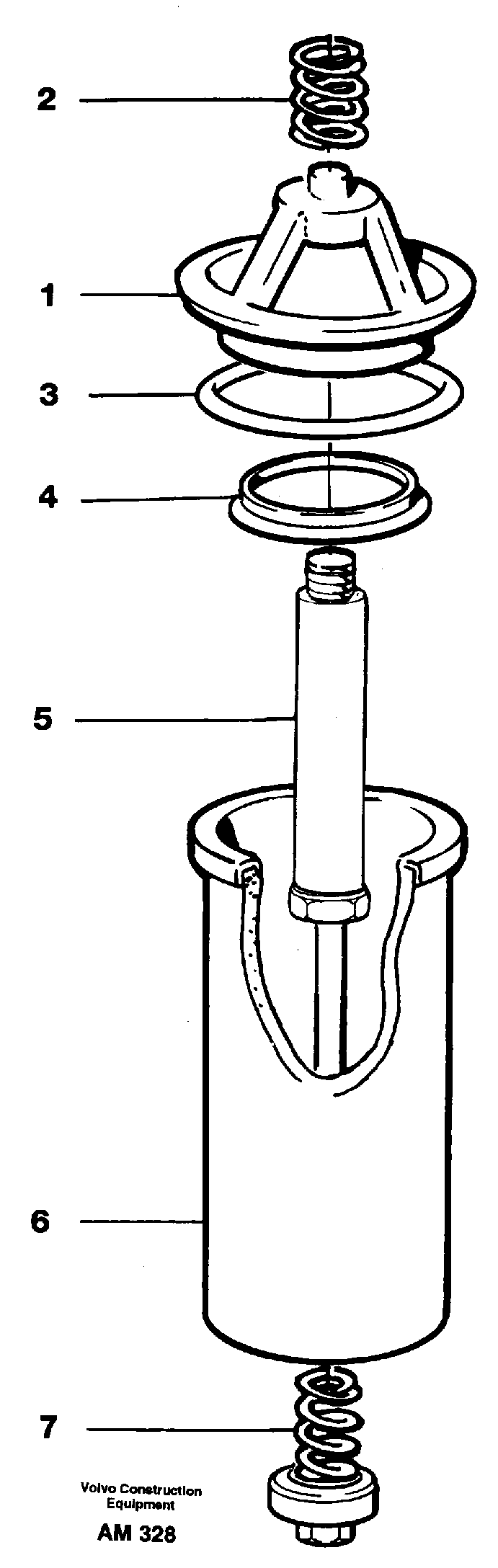 Hydraulic fluid filter — volvo parts diagram