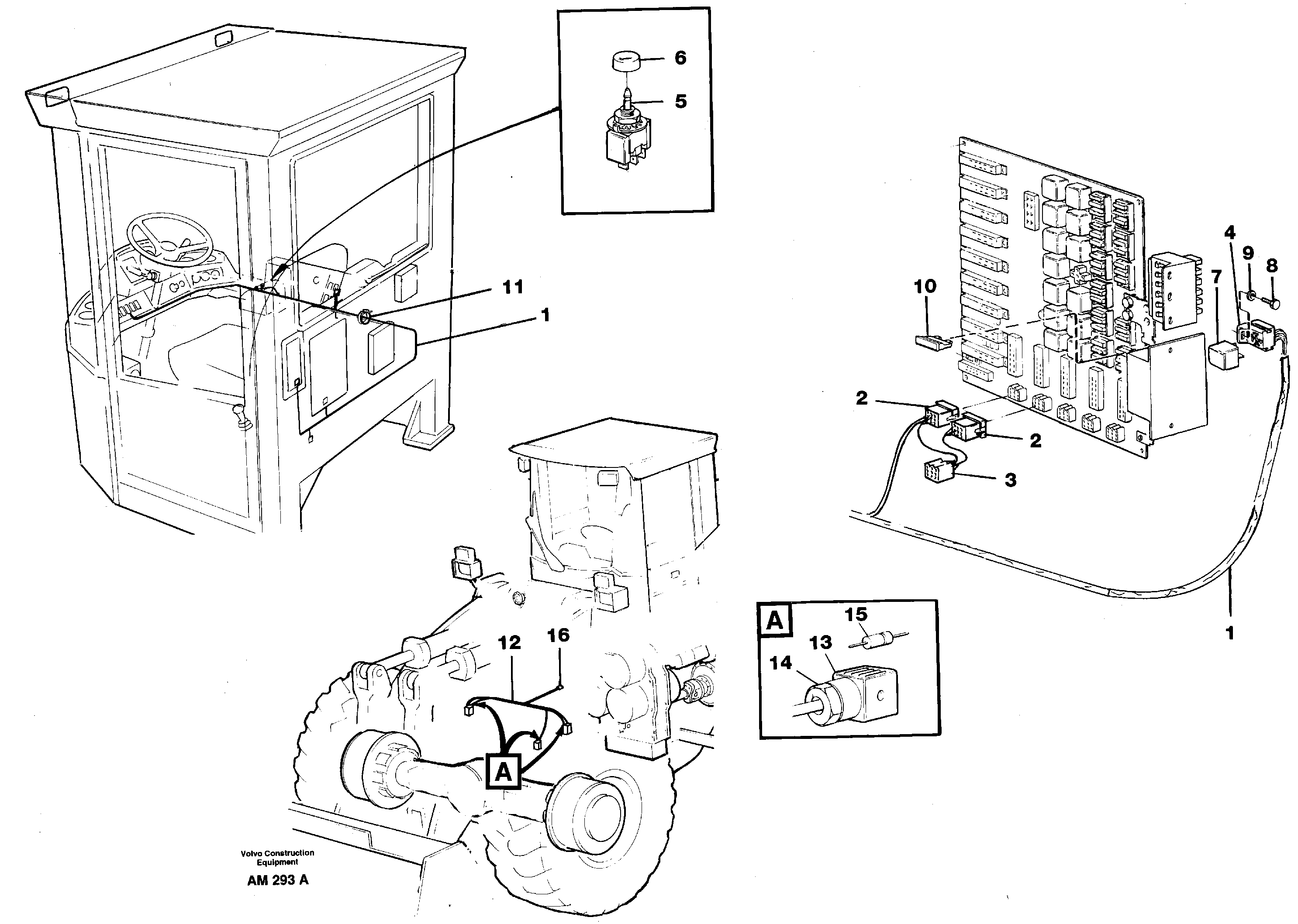 Electrical system: Boom suspension system  94514 — volvo parts diagram