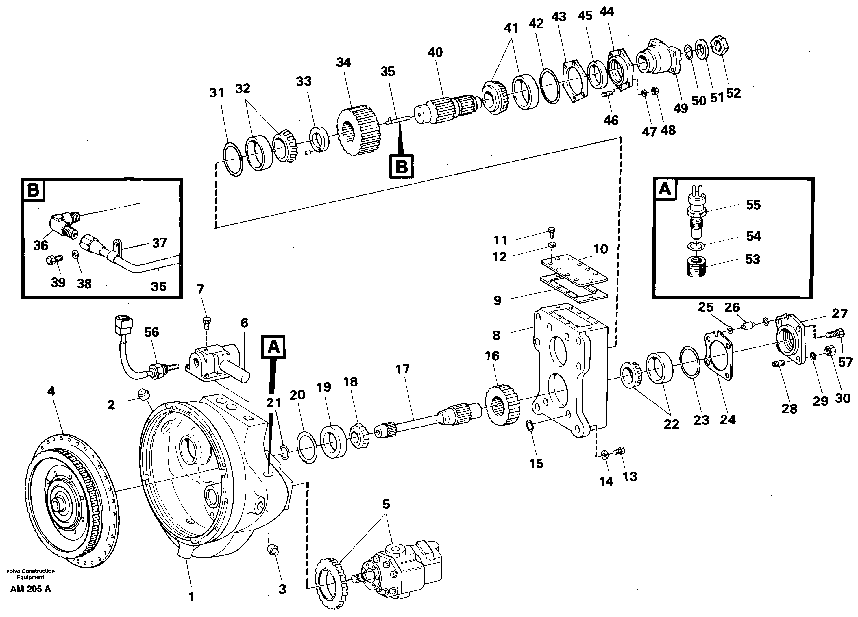 Torque converter, Power take-off  11079595 — volvo parts diagram