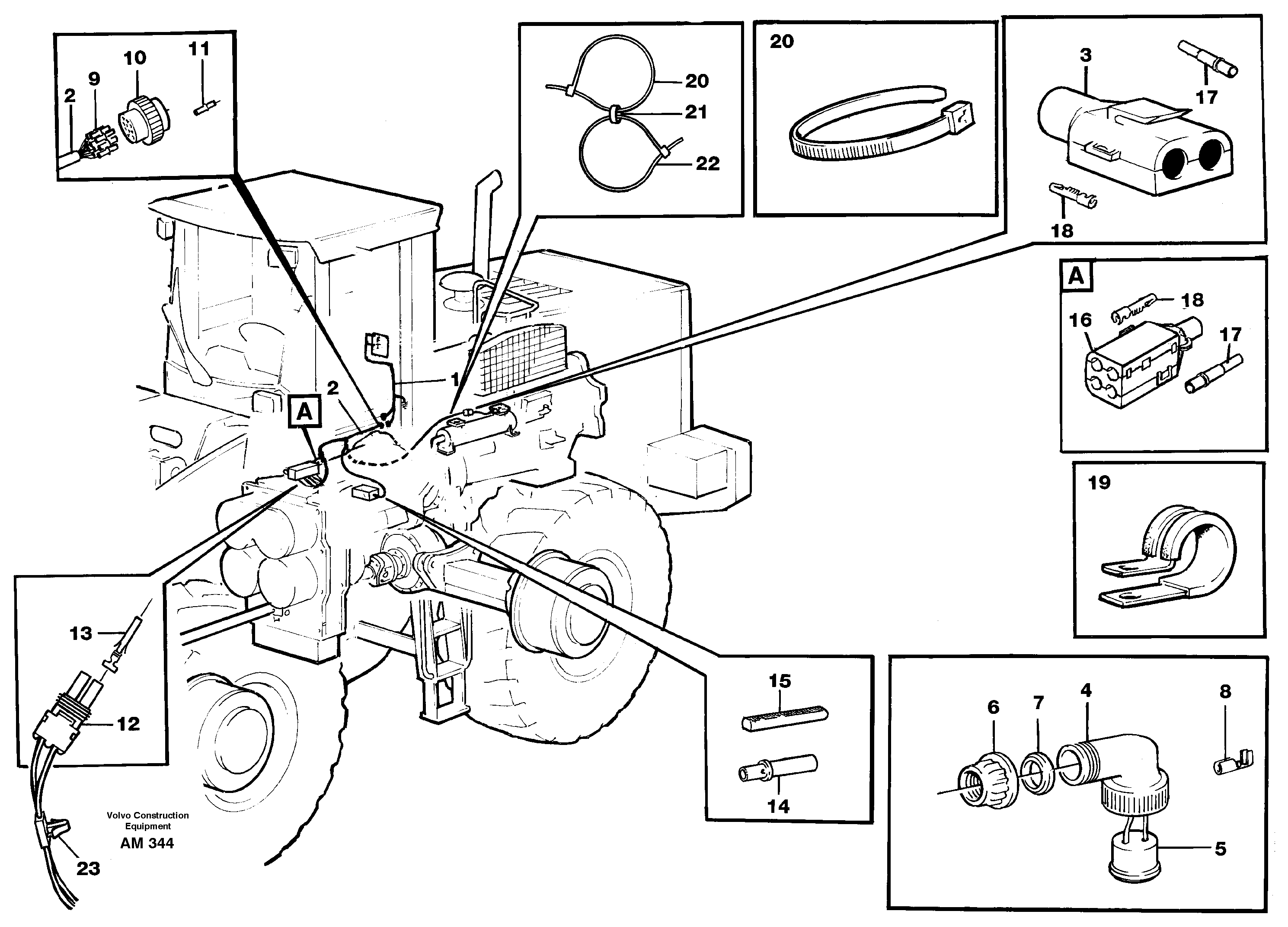 Cable harness, transmission. — volvo parts diagram