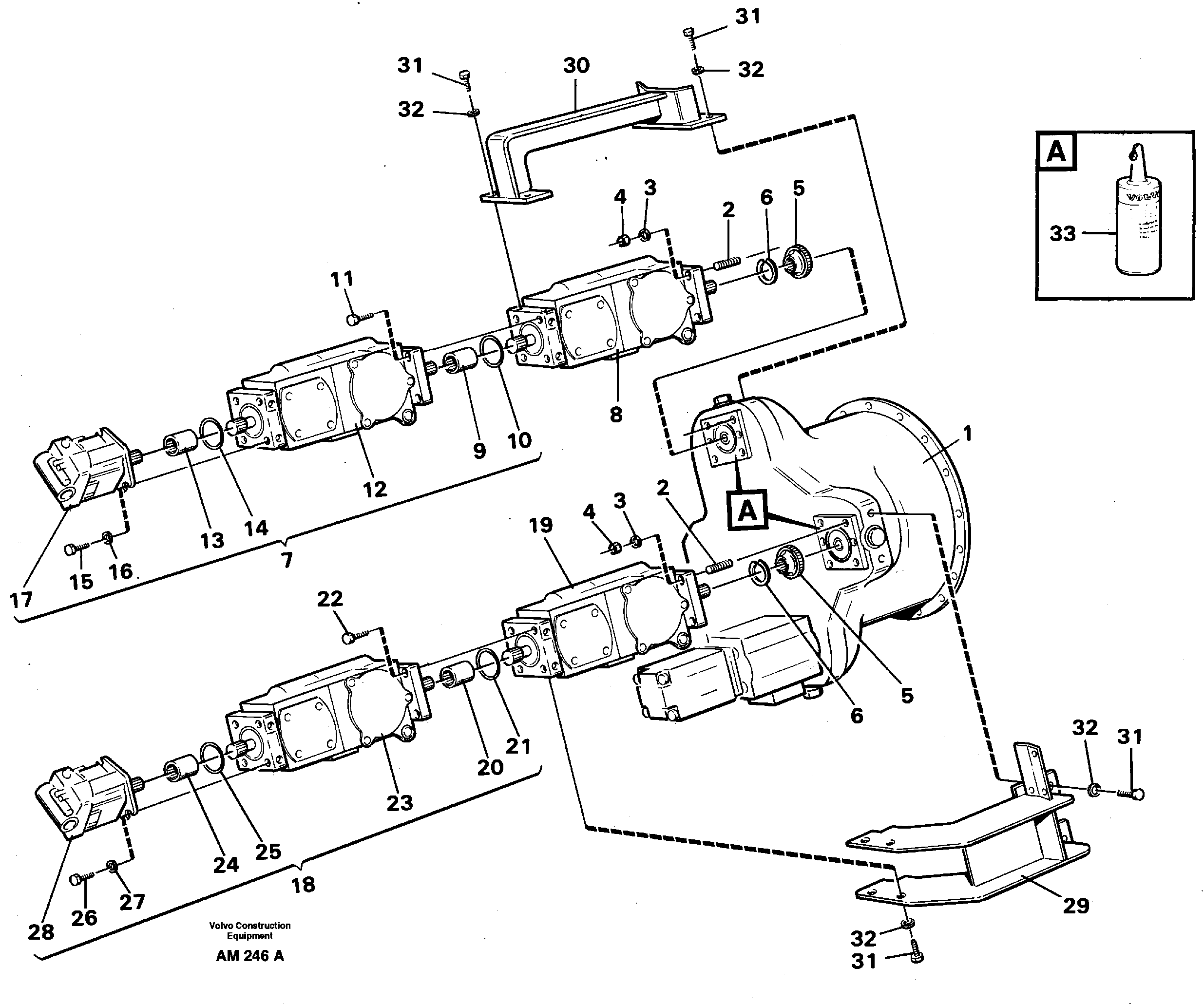 Hydraulic pump, assembly — volvo parts diagram