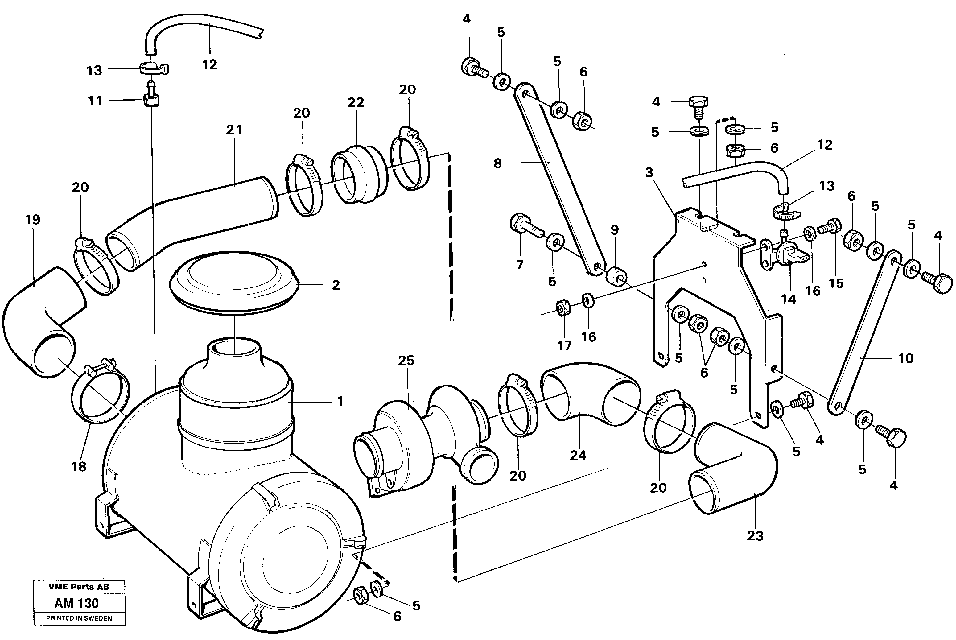 Inlet system — volvo parts diagram