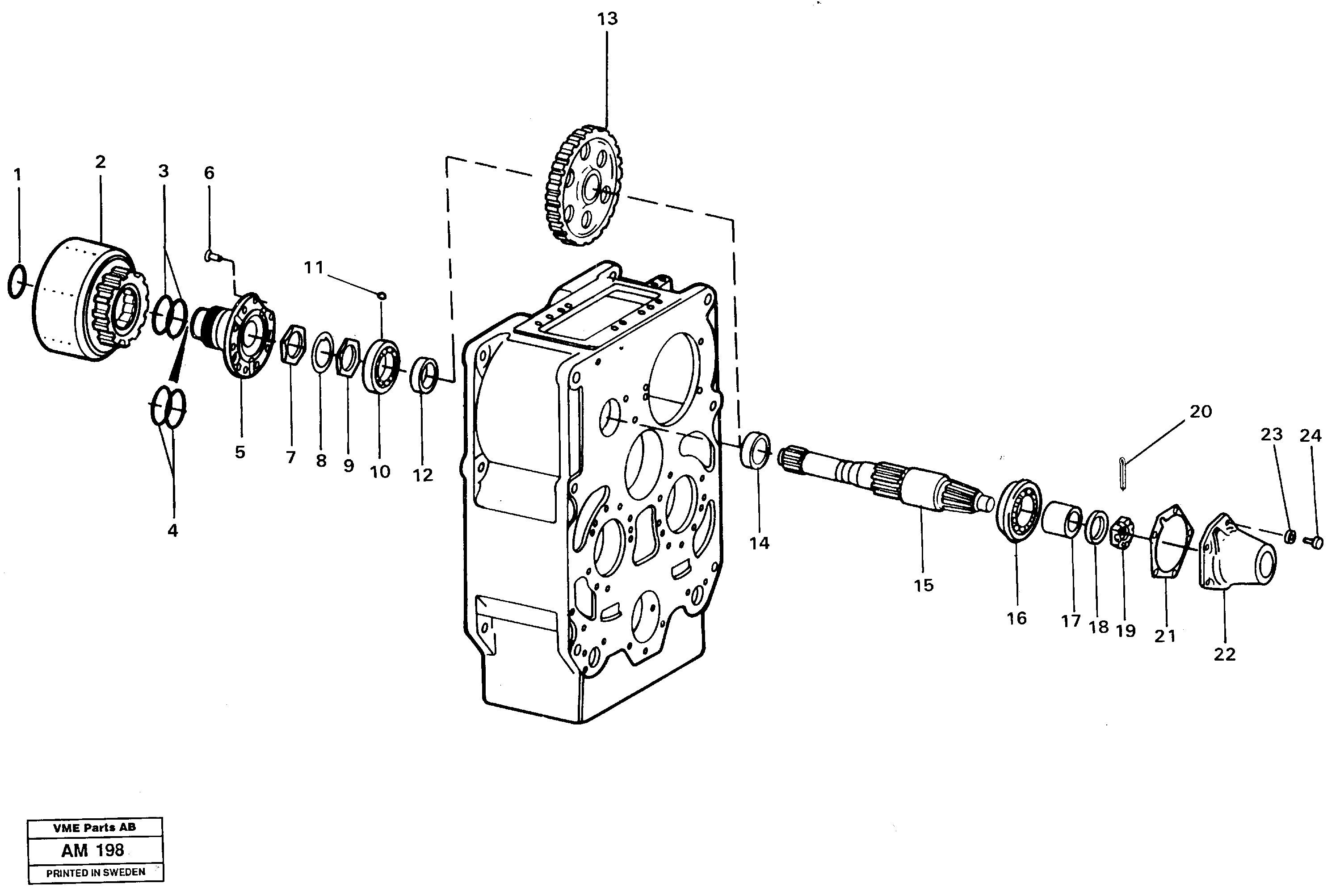 Reverse shaft — volvo parts diagram