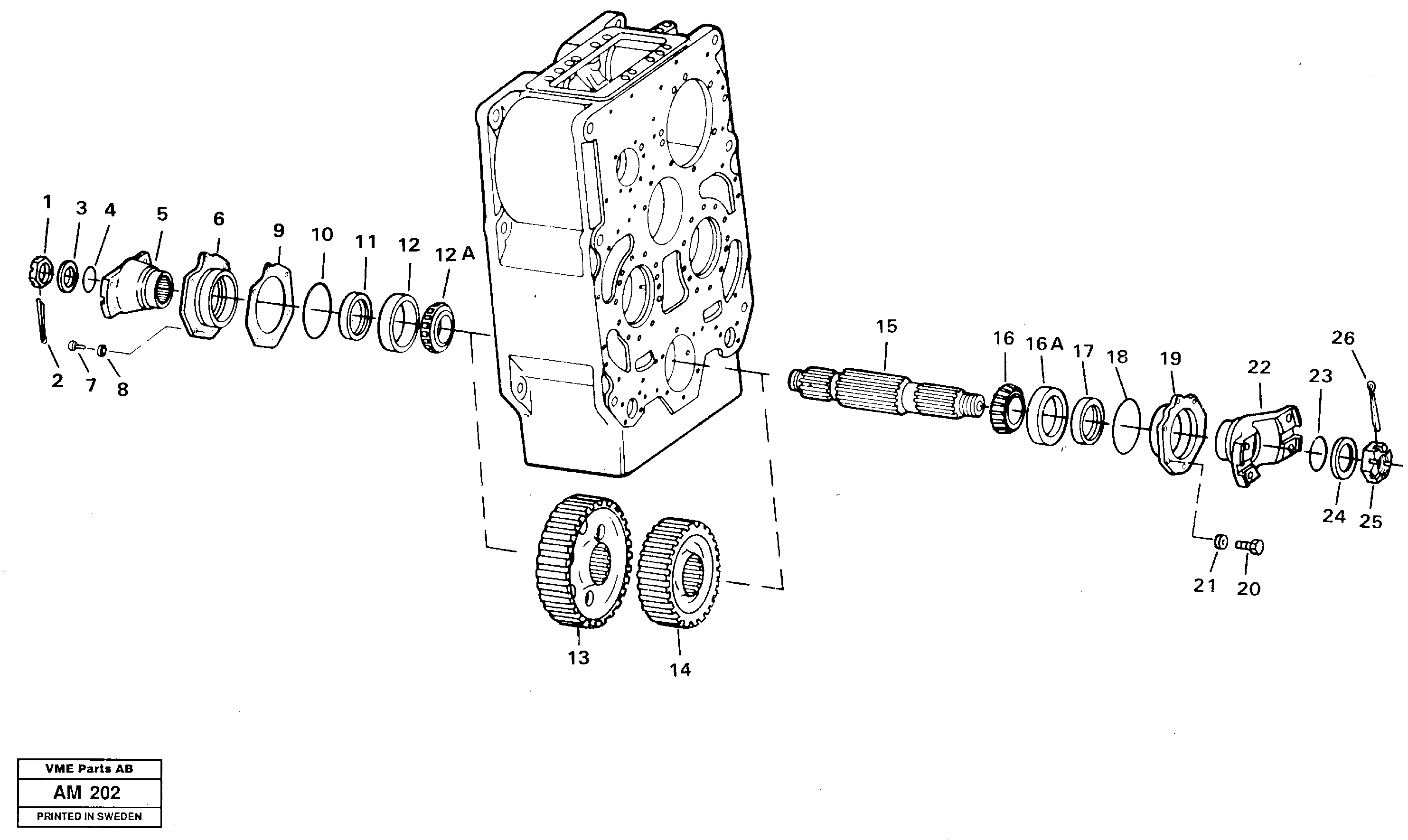 Output gear — volvo parts diagram