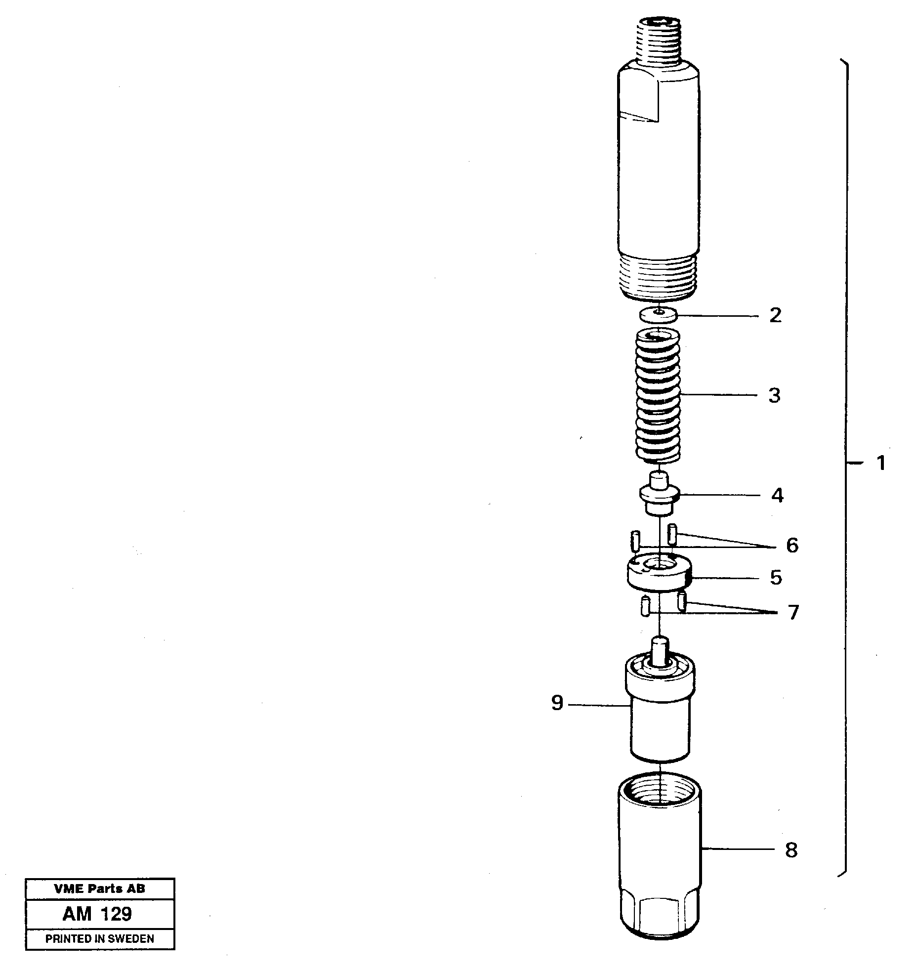 Injector — volvo parts diagram