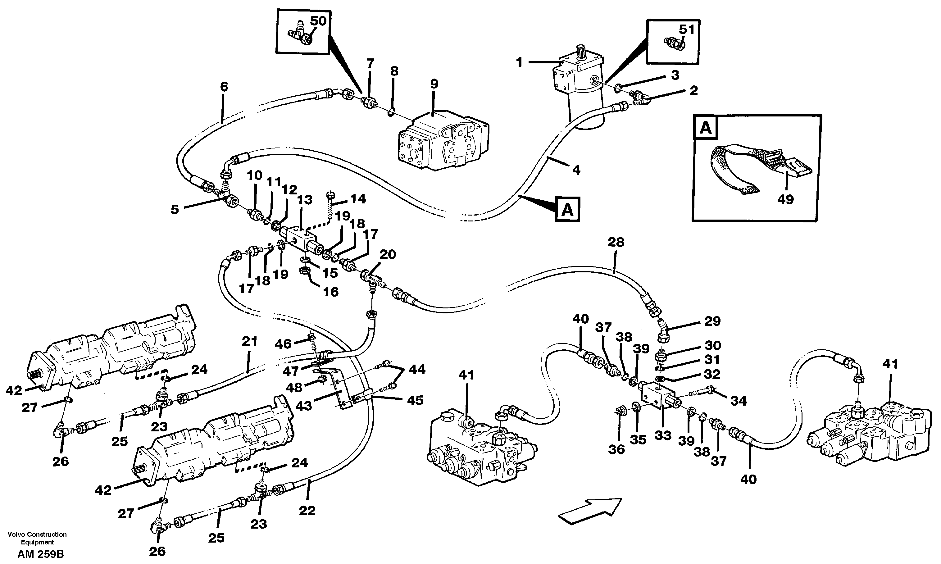 Hydraulic system: load sensing line — volvo parts diagram