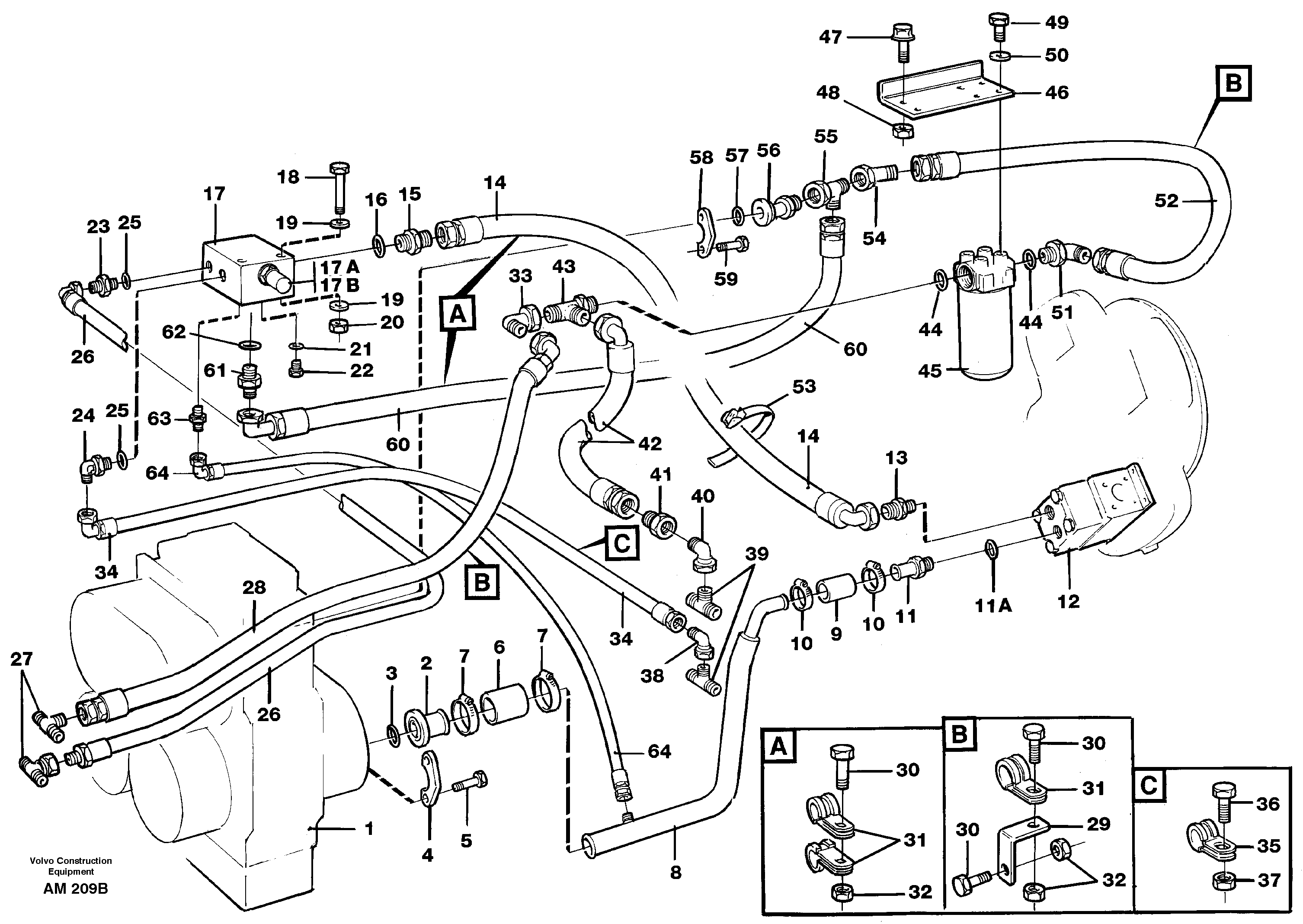 Brake cooling system — volvo parts diagram