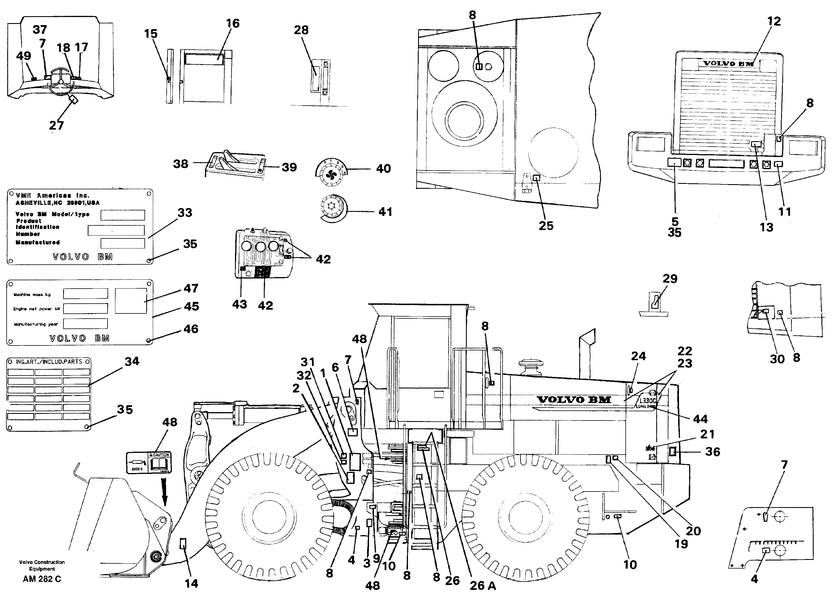 Sign plates and decals — volvo parts diagram
