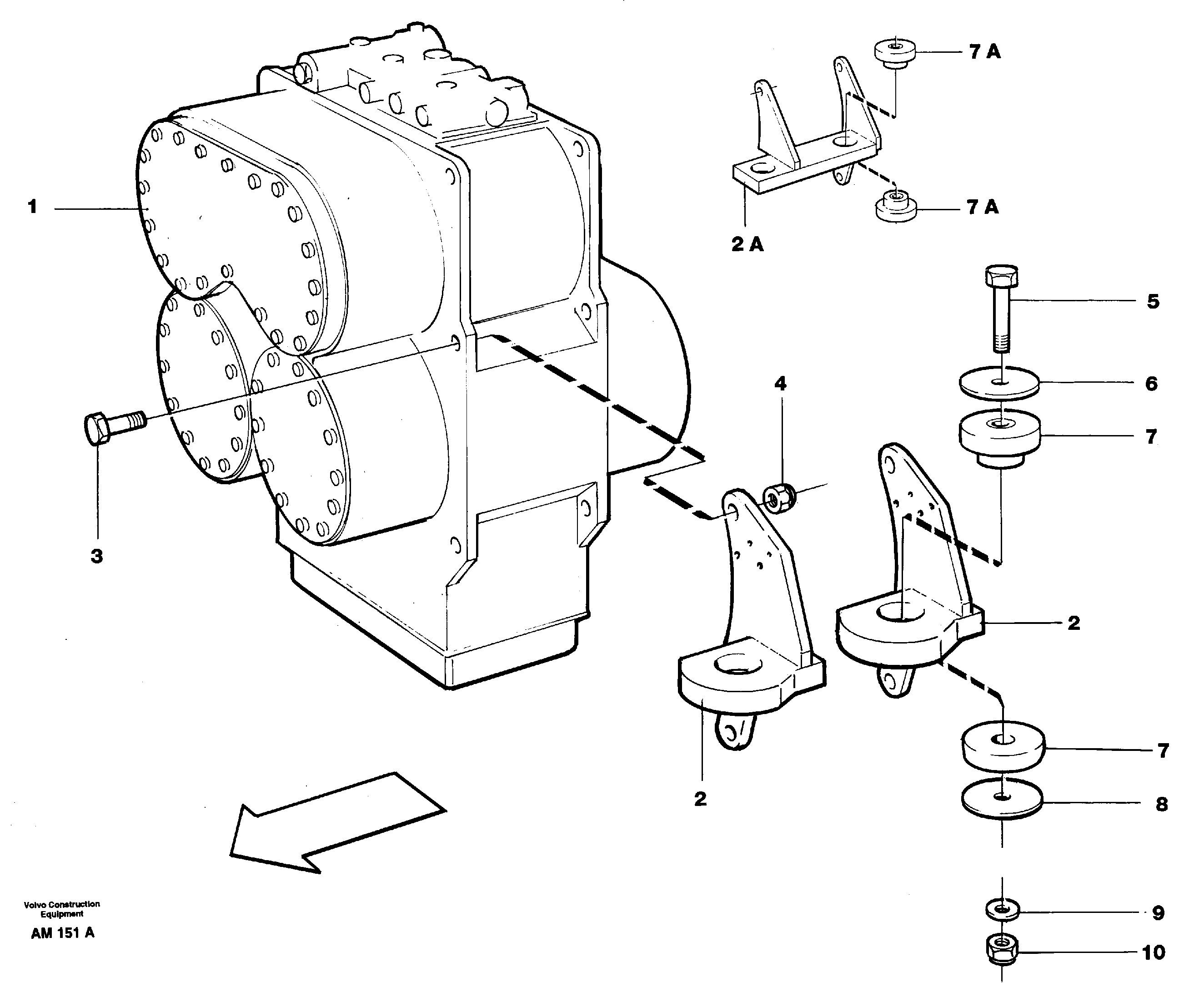 Transmission mounting — volvo parts diagram