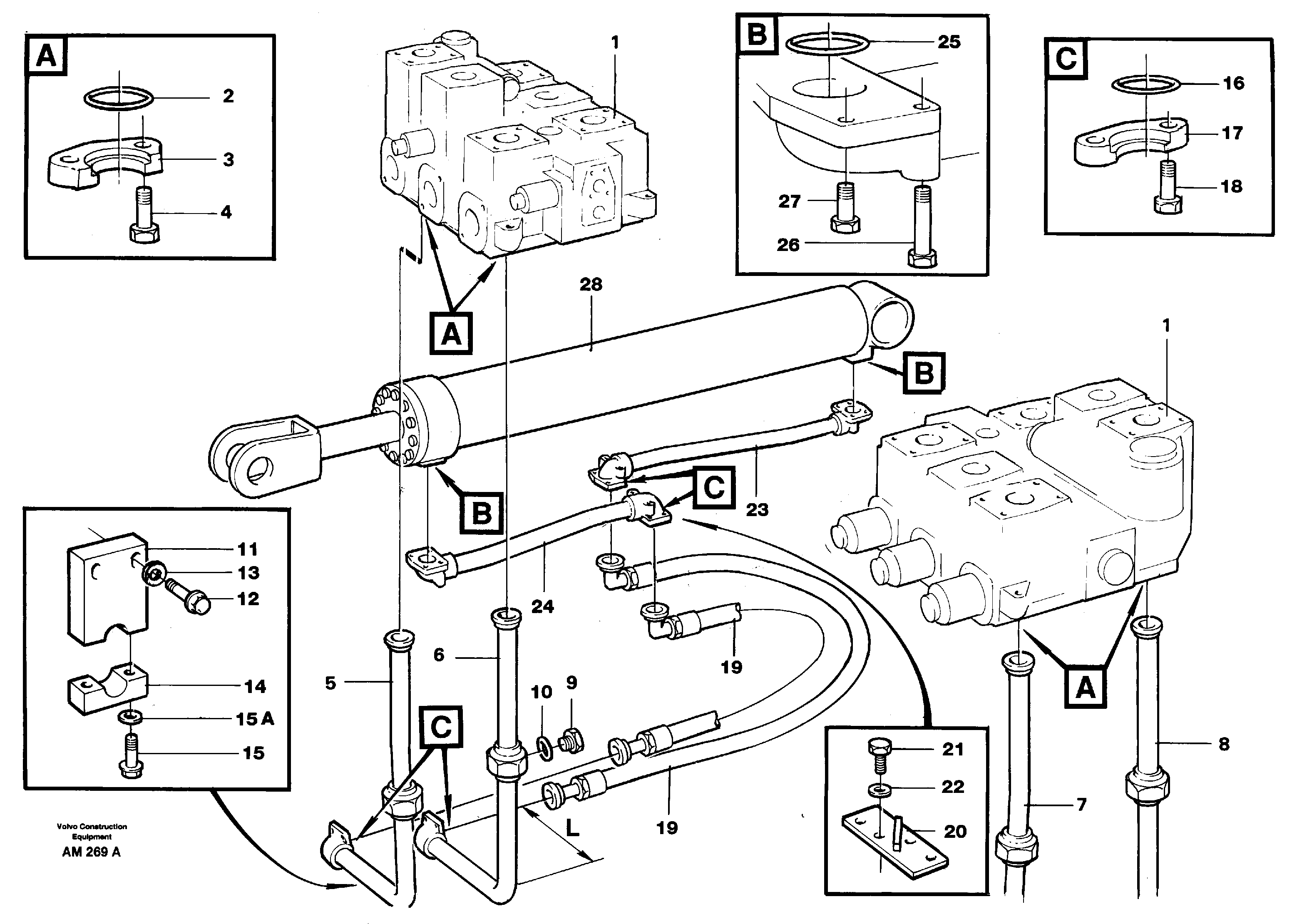 Hydraulic system: lift function — volvo parts diagram