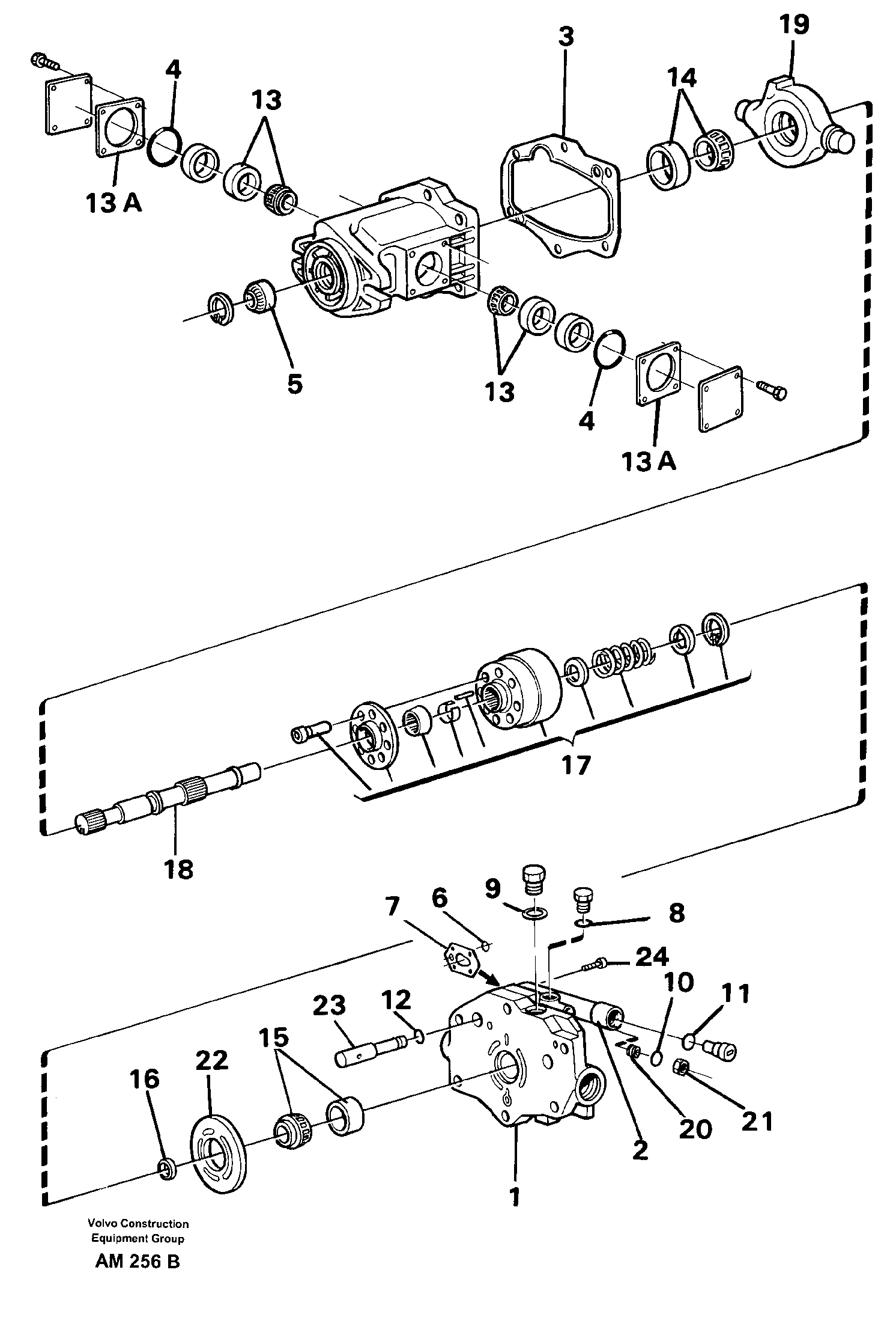 Hydraulic pump — volvo parts diagram