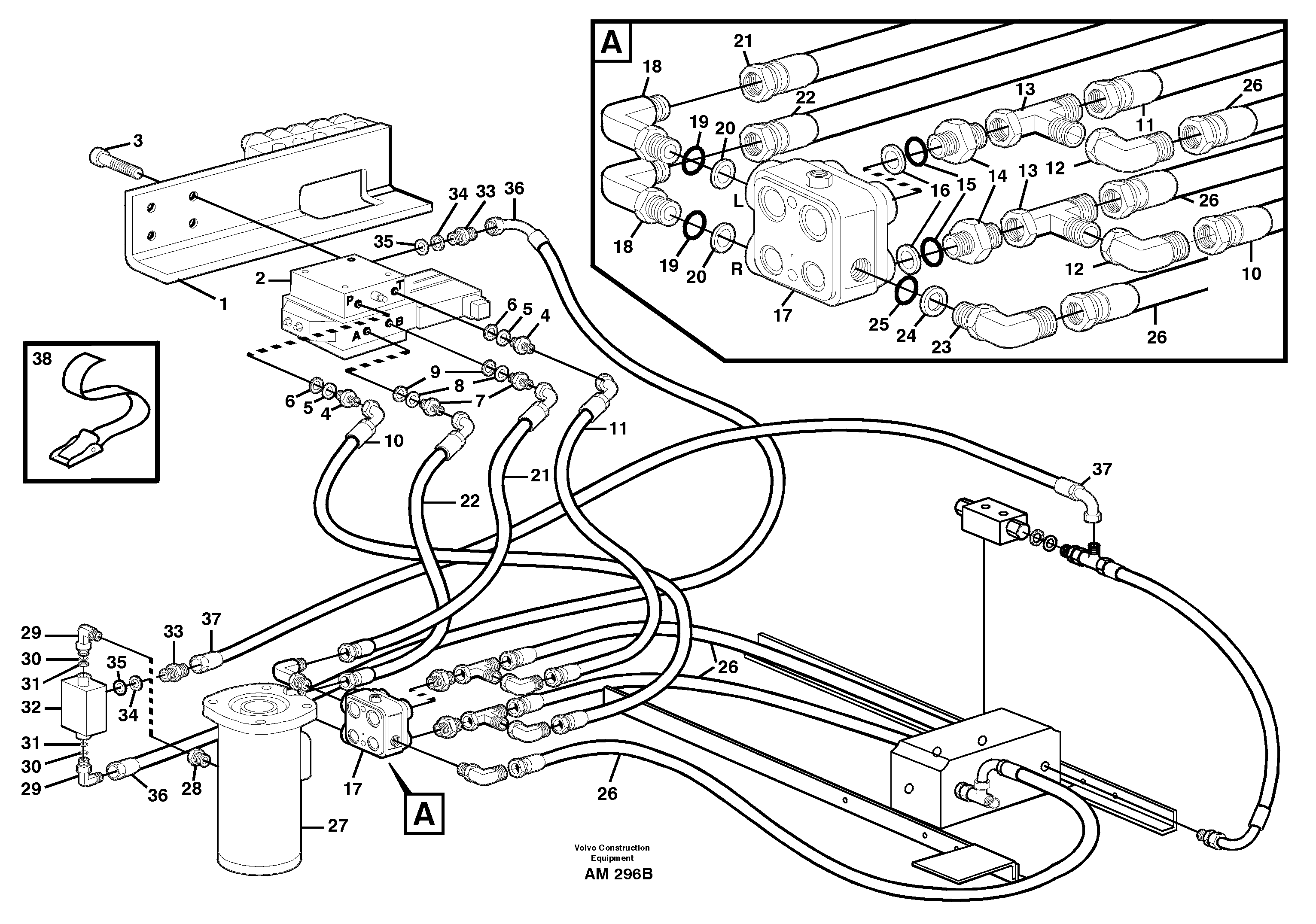 Cdc-steering  94512, 94619 — volvo parts diagram