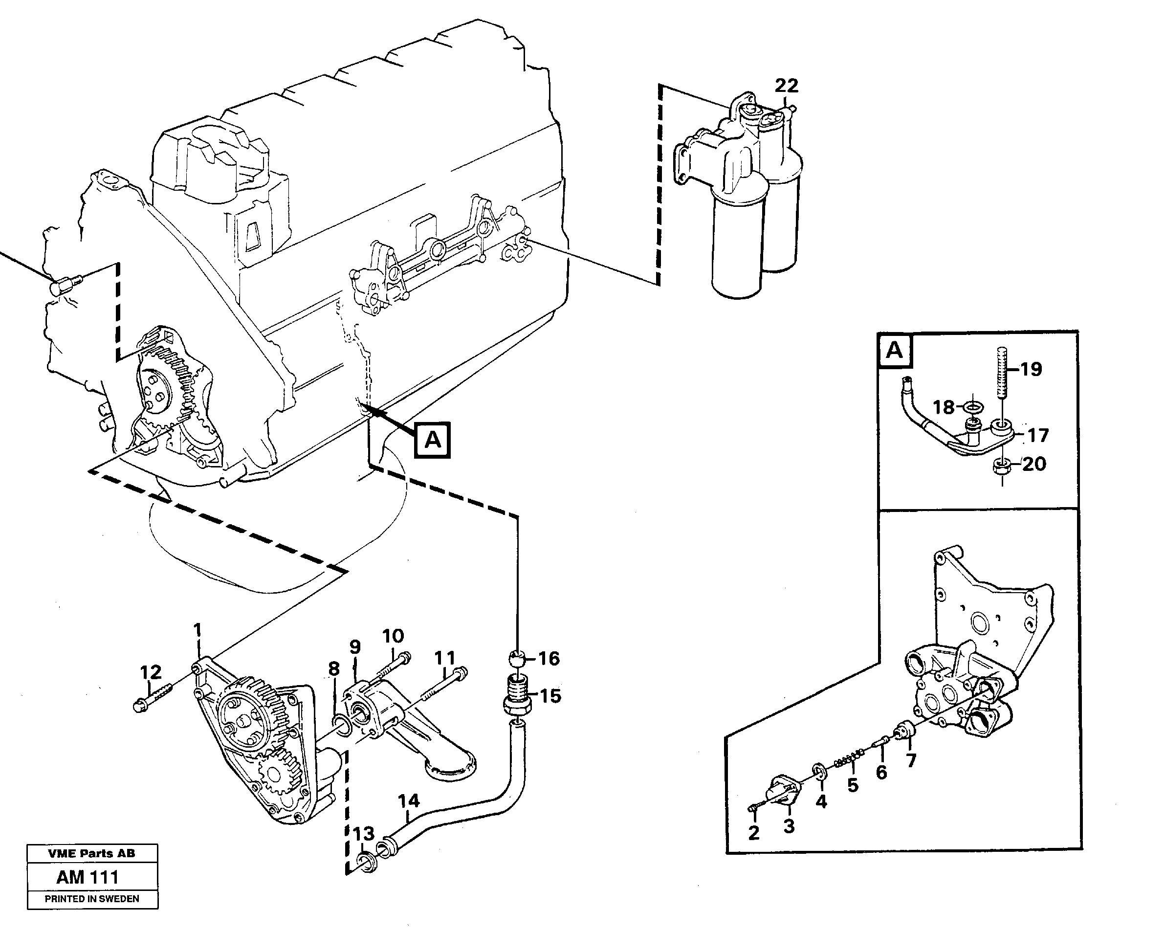 Lubricating oil system — volvo parts diagram
