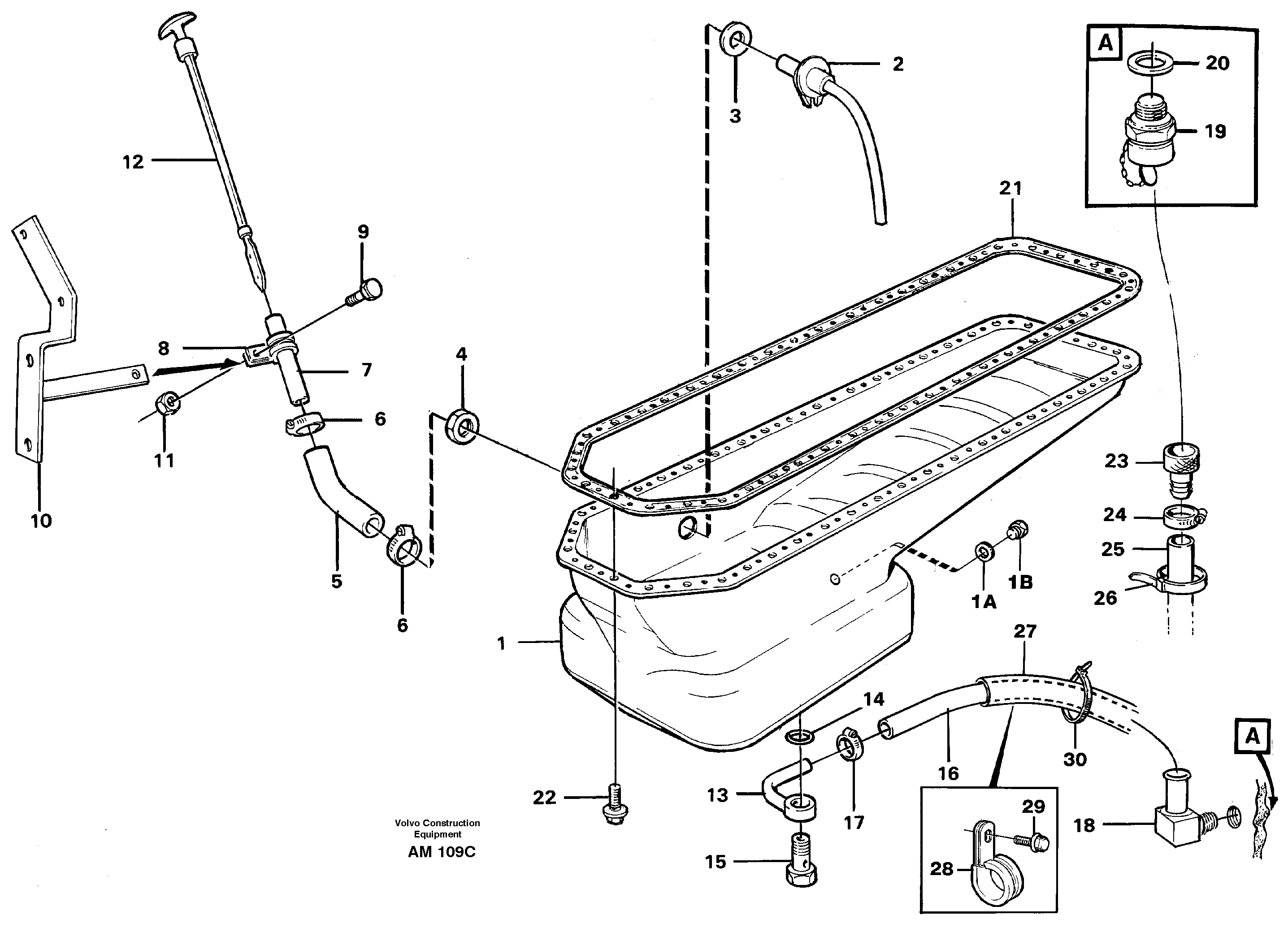 Oil sump — volvo parts diagram