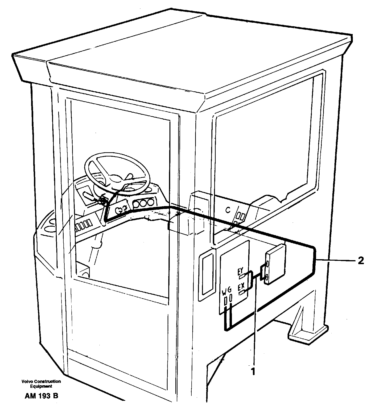 Cable harnesses, cab — volvo parts diagram