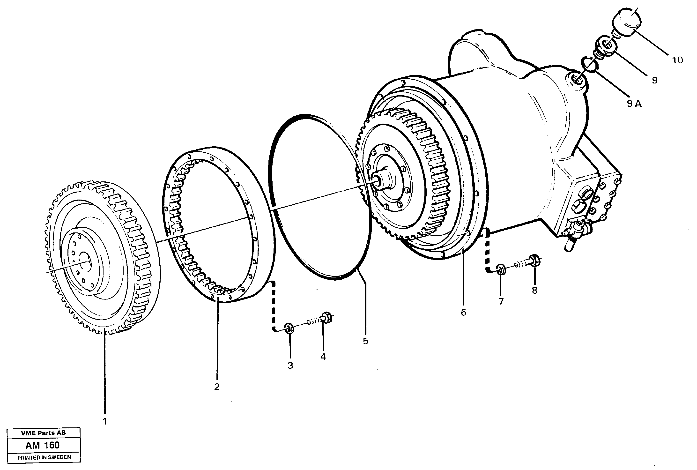 Torque converter, mounting — volvo parts diagram