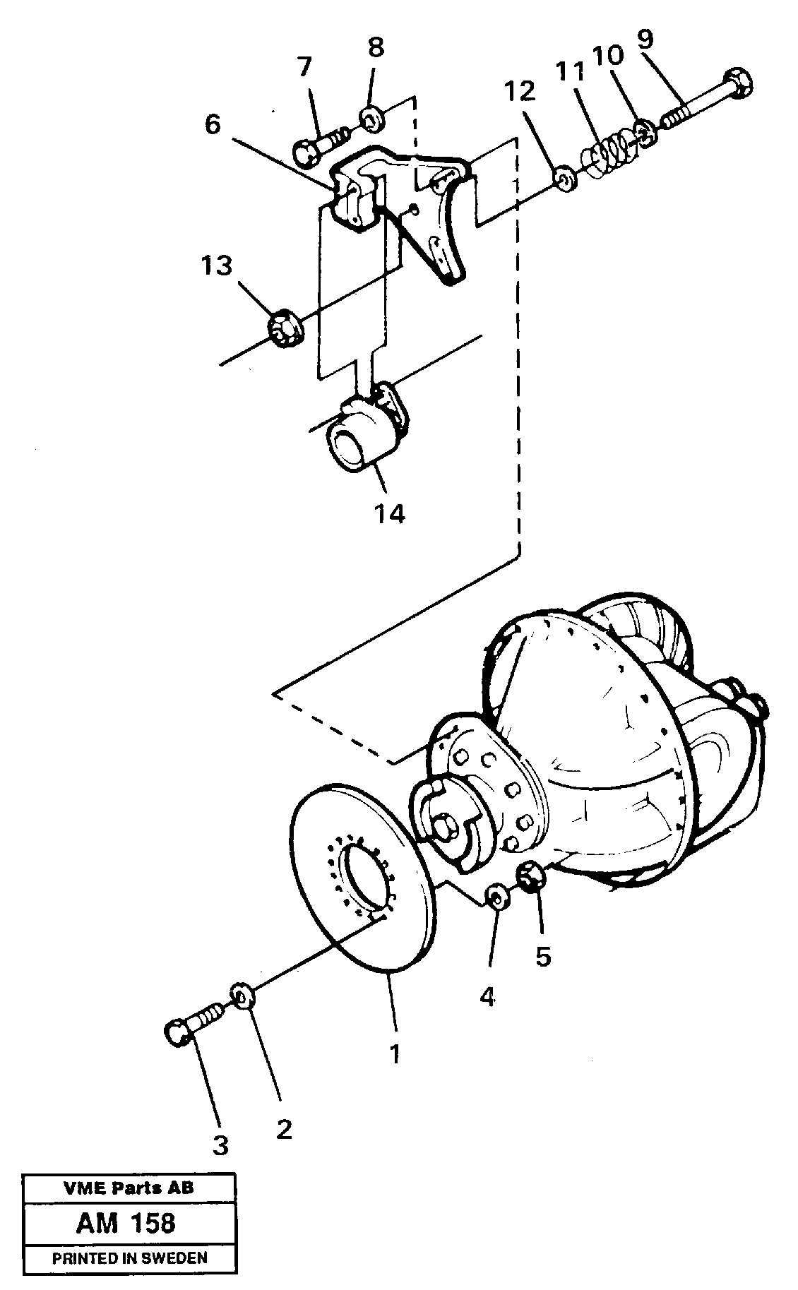 Parking brake — volvo parts diagram